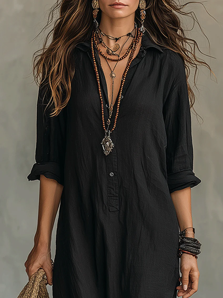 Luna | Vestido largo cómodo con una silueta favorecedora y versátil para el día a día