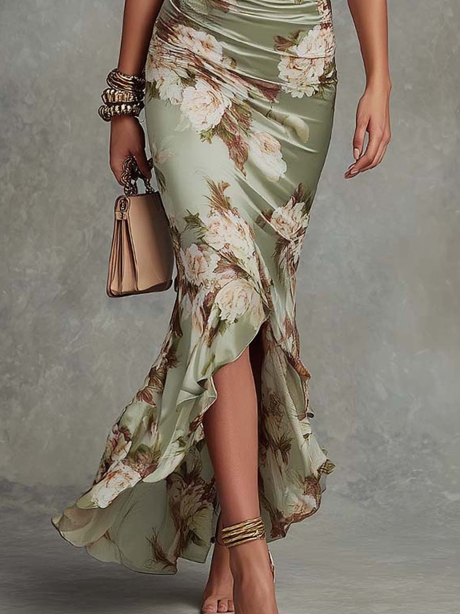 Anastasia | Vestido largo con estampado floral