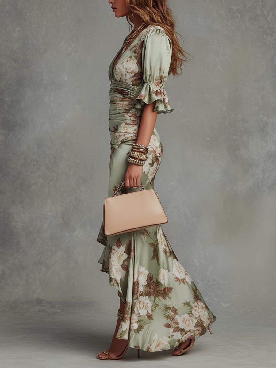 Anastasia | Vestido largo con estampado floral
