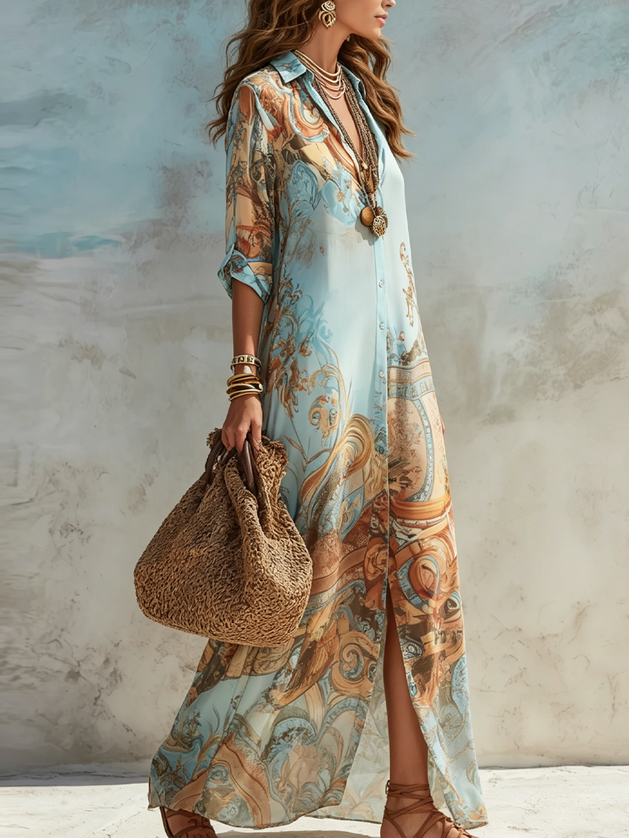 Lorna | Vestido Camisa con estampado