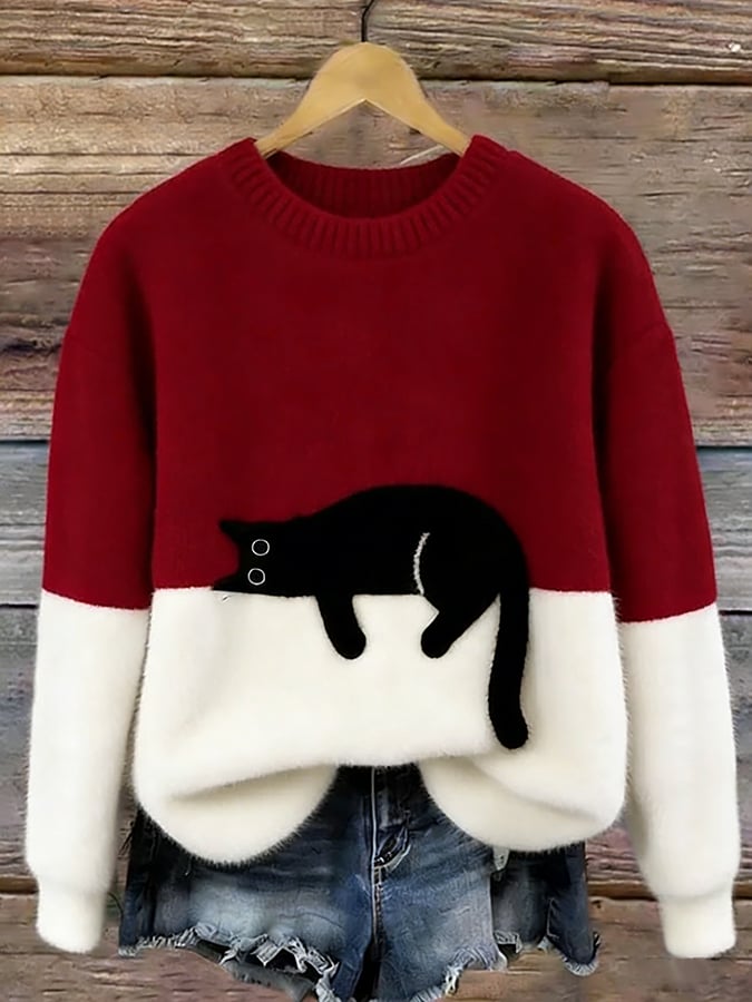 PCP | Suéter Oversize Elegante con Gato Armelle