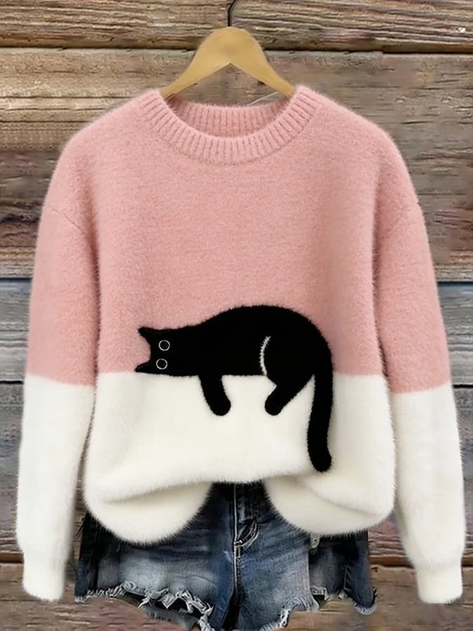 PCP | Suéter Oversize Elegante con Gato Armelle