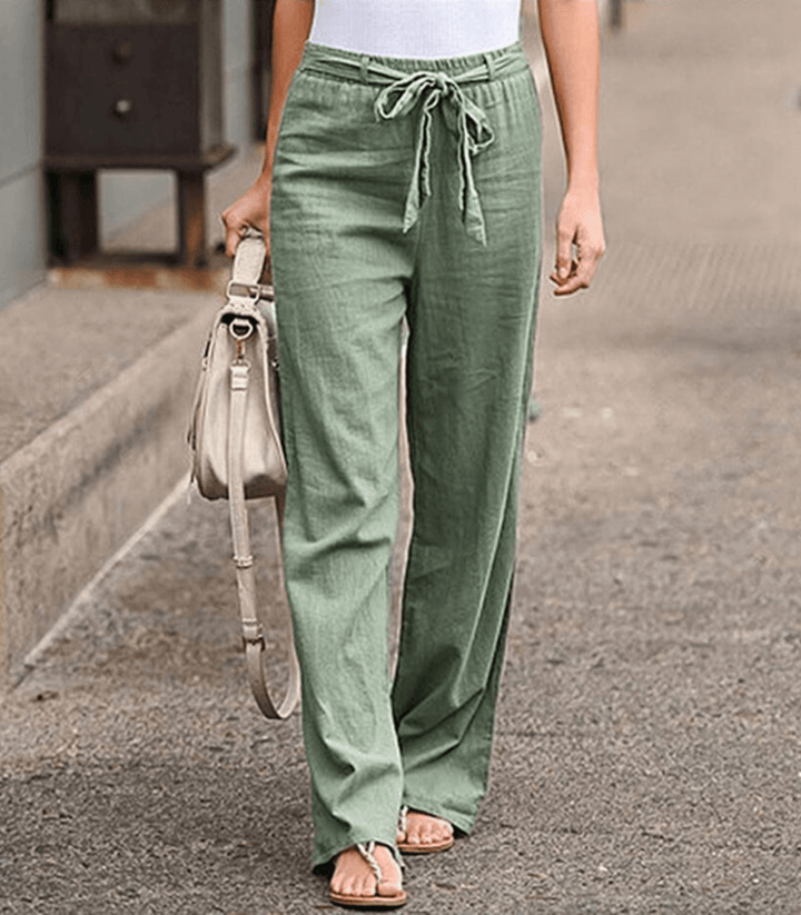 Joleen - Pantalones Relaxed para Mujer con Cuerda y Cintura Elástica