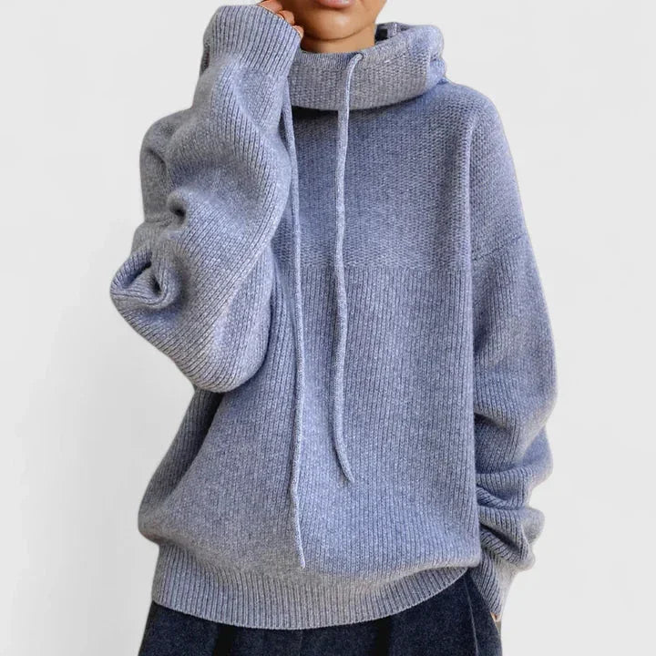 Marie | Suéter Acolchado con Cuello Alto y Capucha