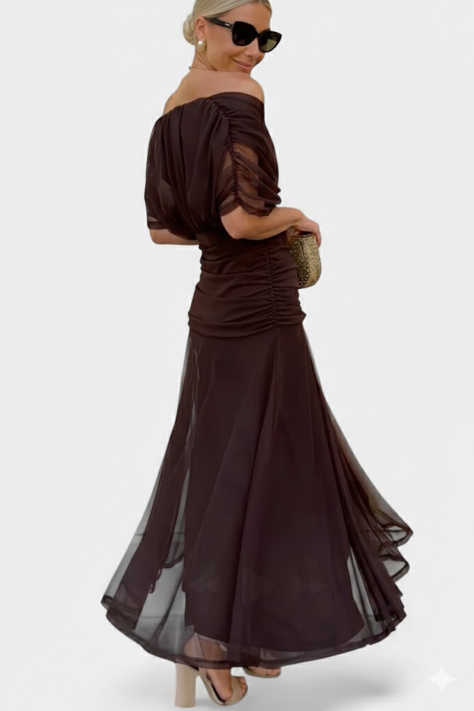 Eli Luna| Vestido Floral largo con Escote en V