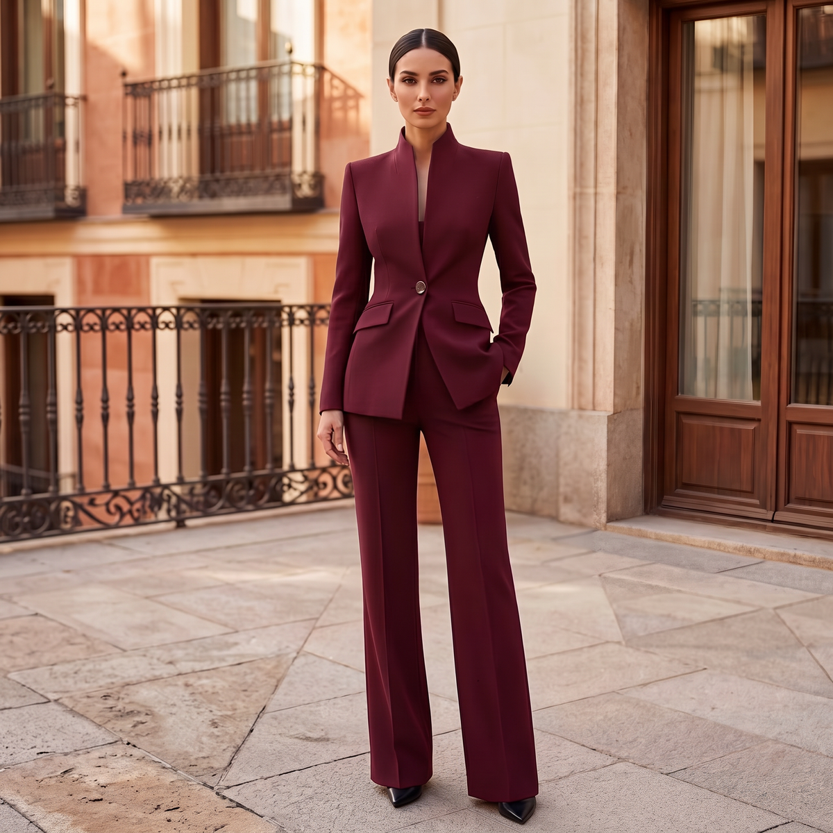 Conjunto Elegante de Mujer | Chaqueta y Pantalones Profesionales