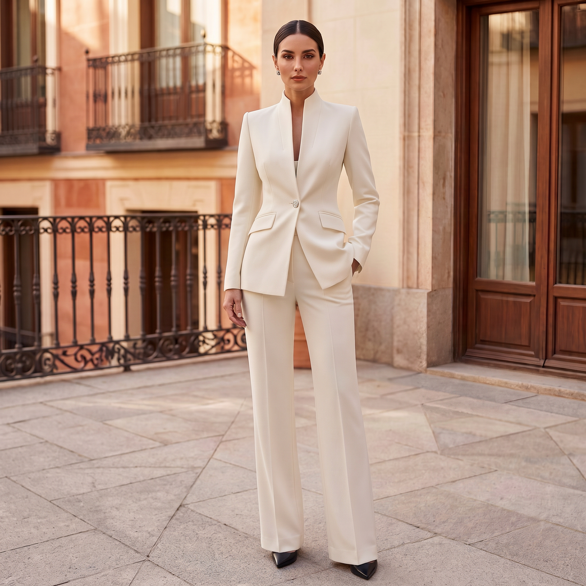 Conjunto Elegante de Mujer | Chaqueta y Pantalones Profesionales