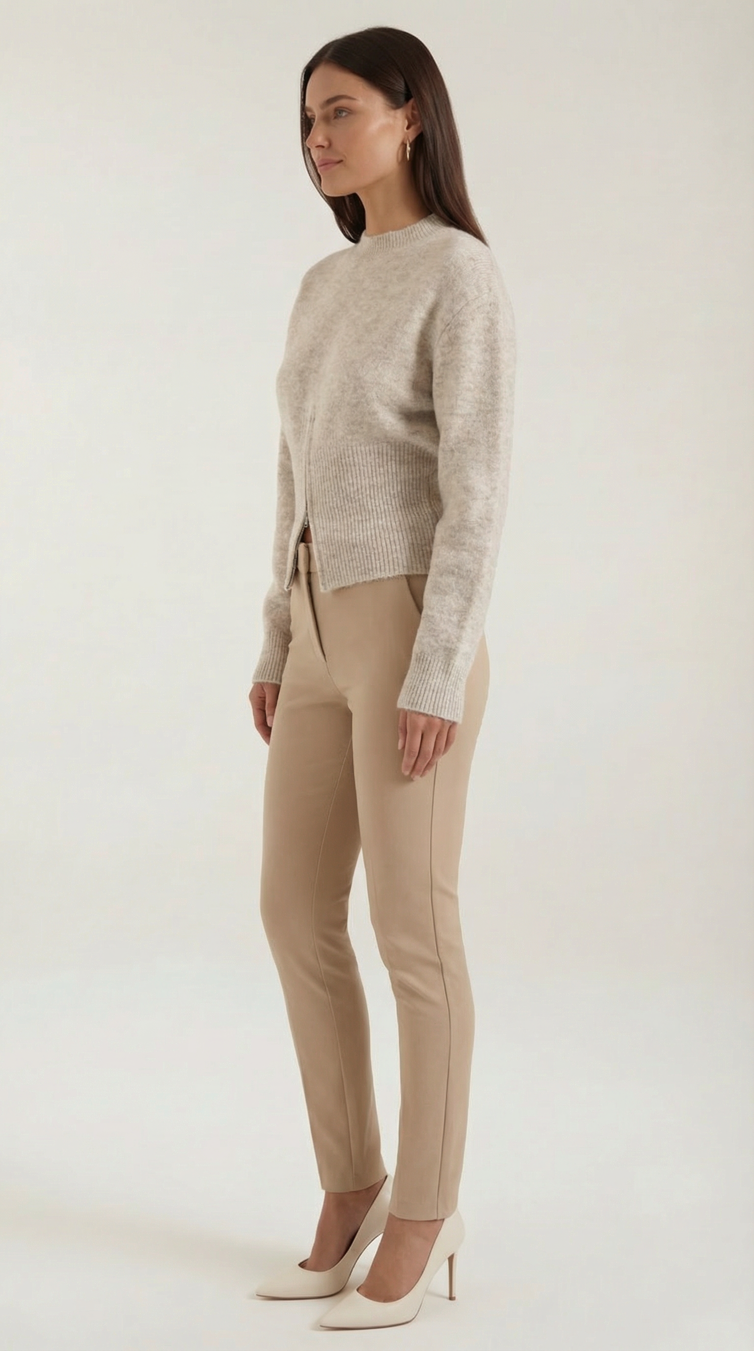 Beverly half-zip knit sweater
