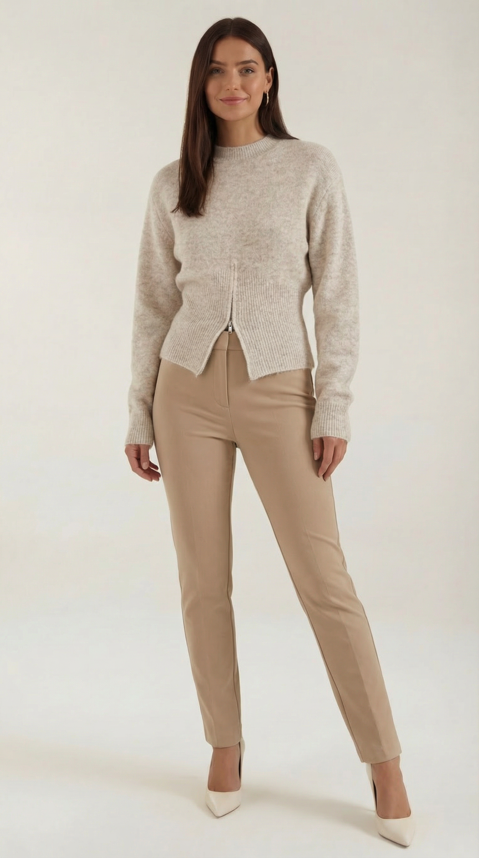 Beverly half-zip knit sweater