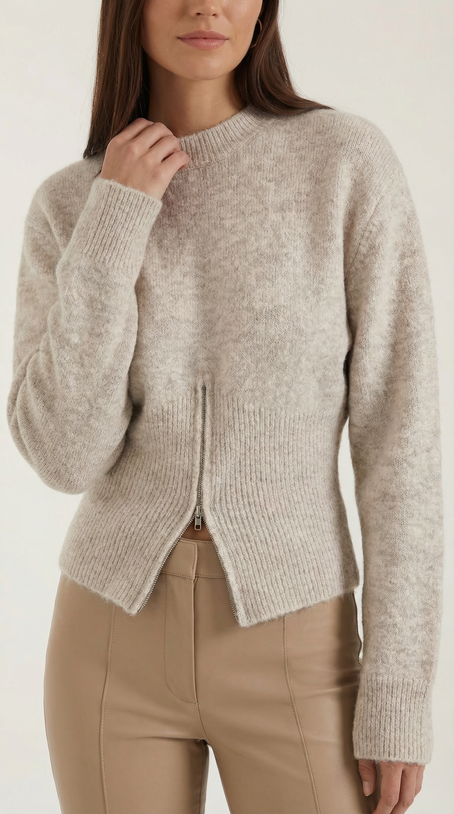Beverly half-zip knit sweater