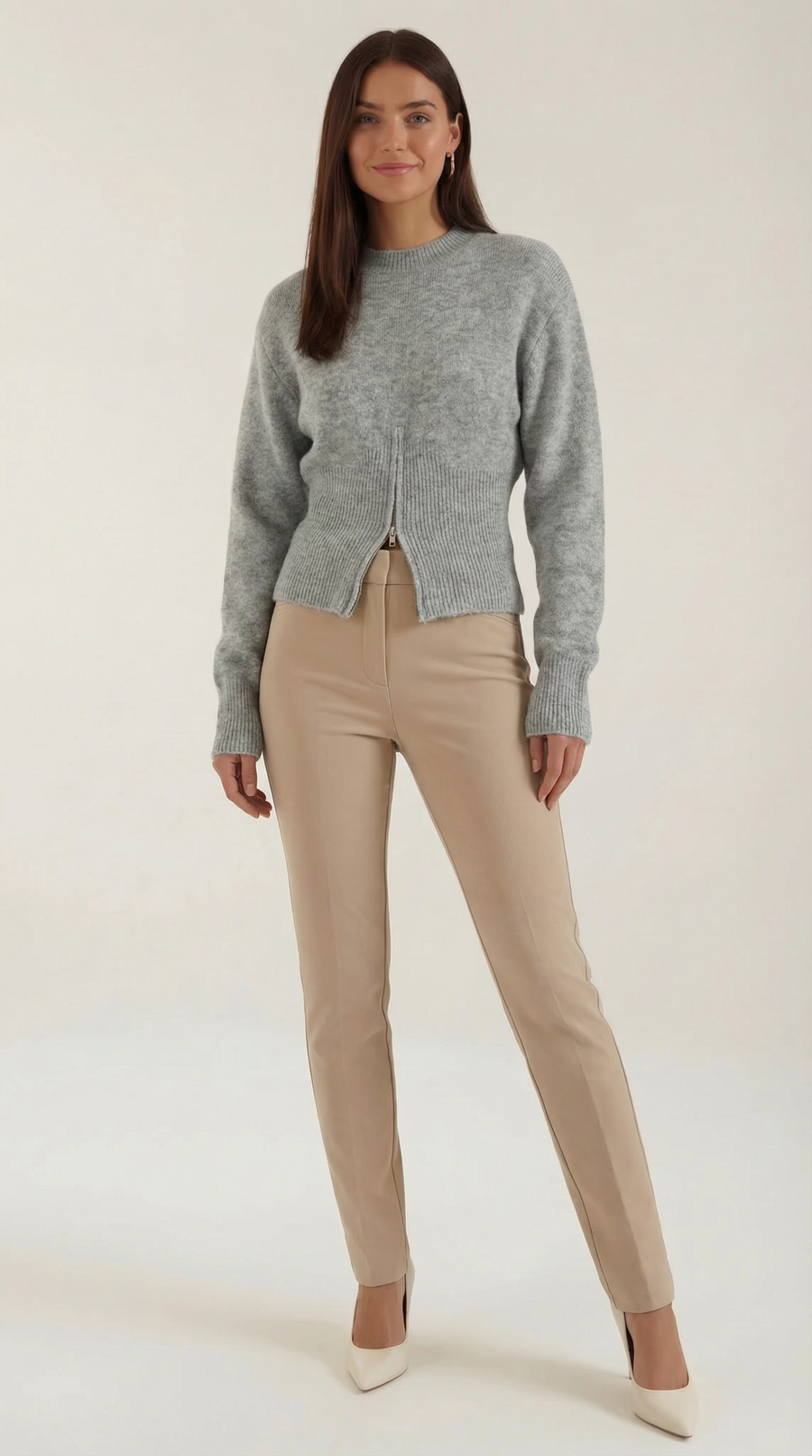 Beverly half-zip knit sweater