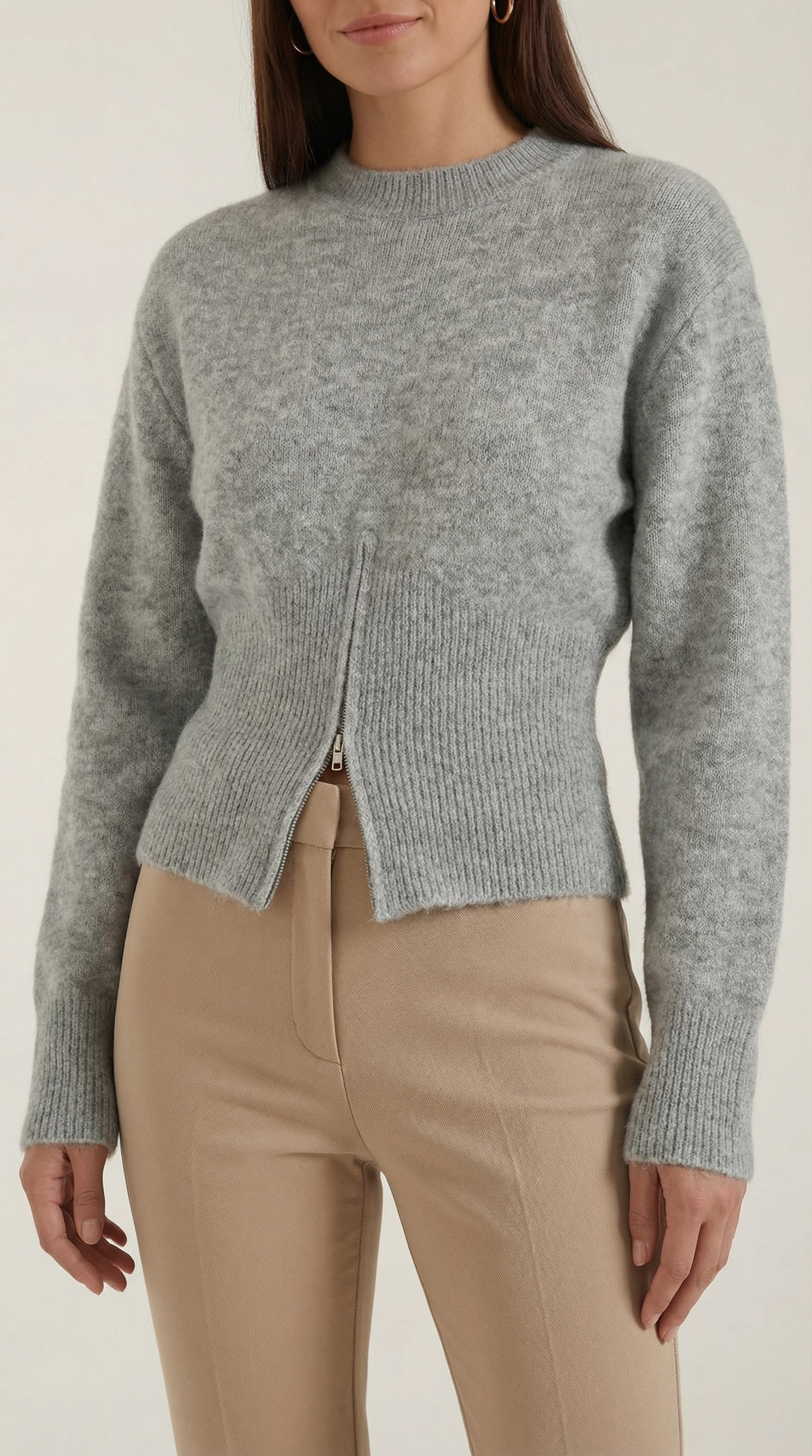 Beverly half-zip knit sweater