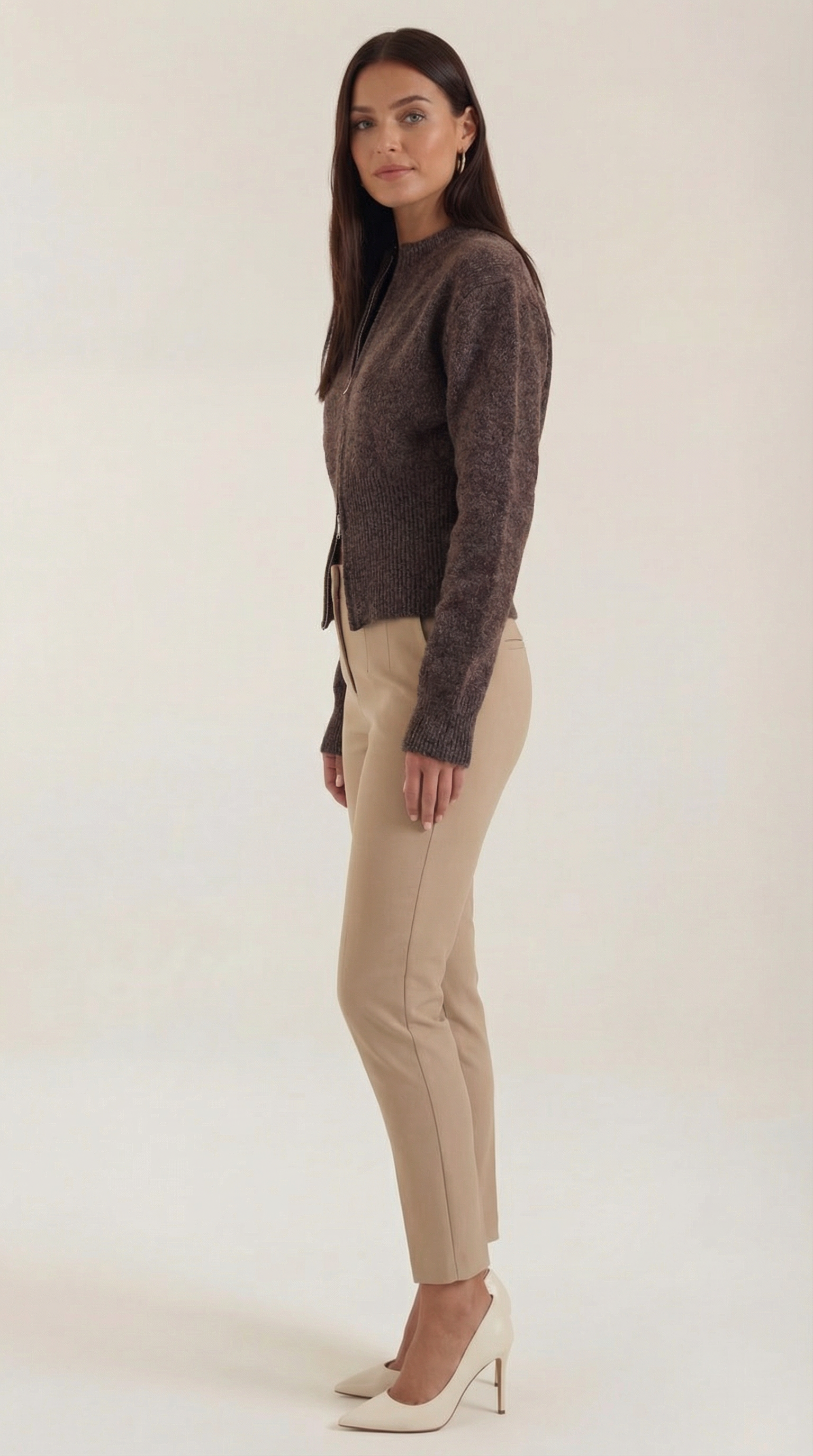 Beverly half-zip knit sweater