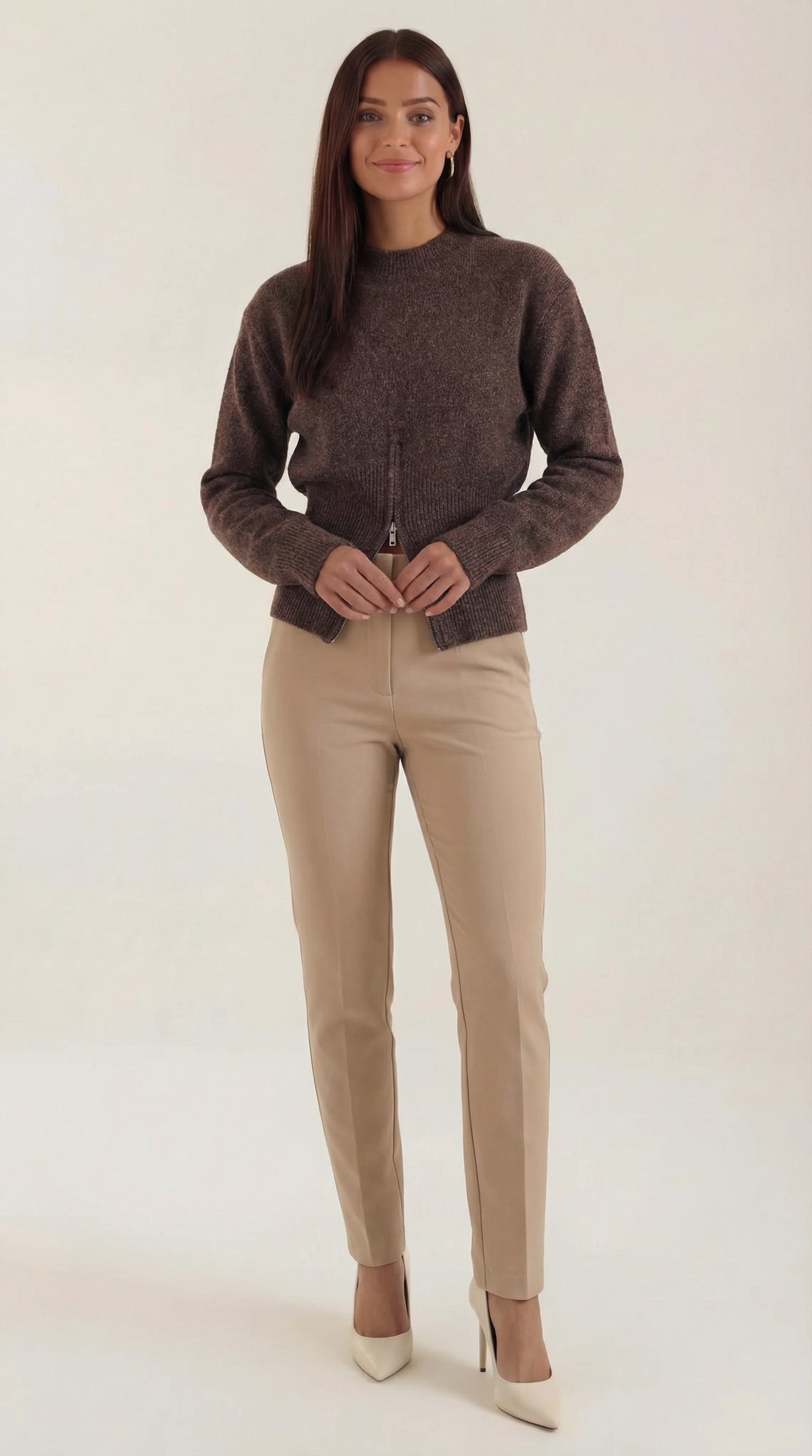 Beverly half-zip knit sweater