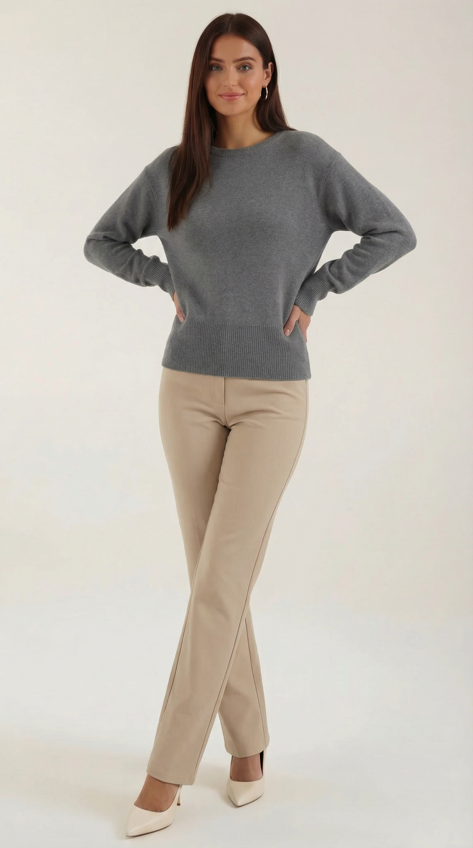Crystal Fitted Knit Sweater