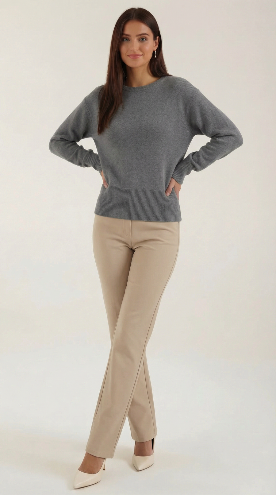 Crystal Fitted Knit Sweater