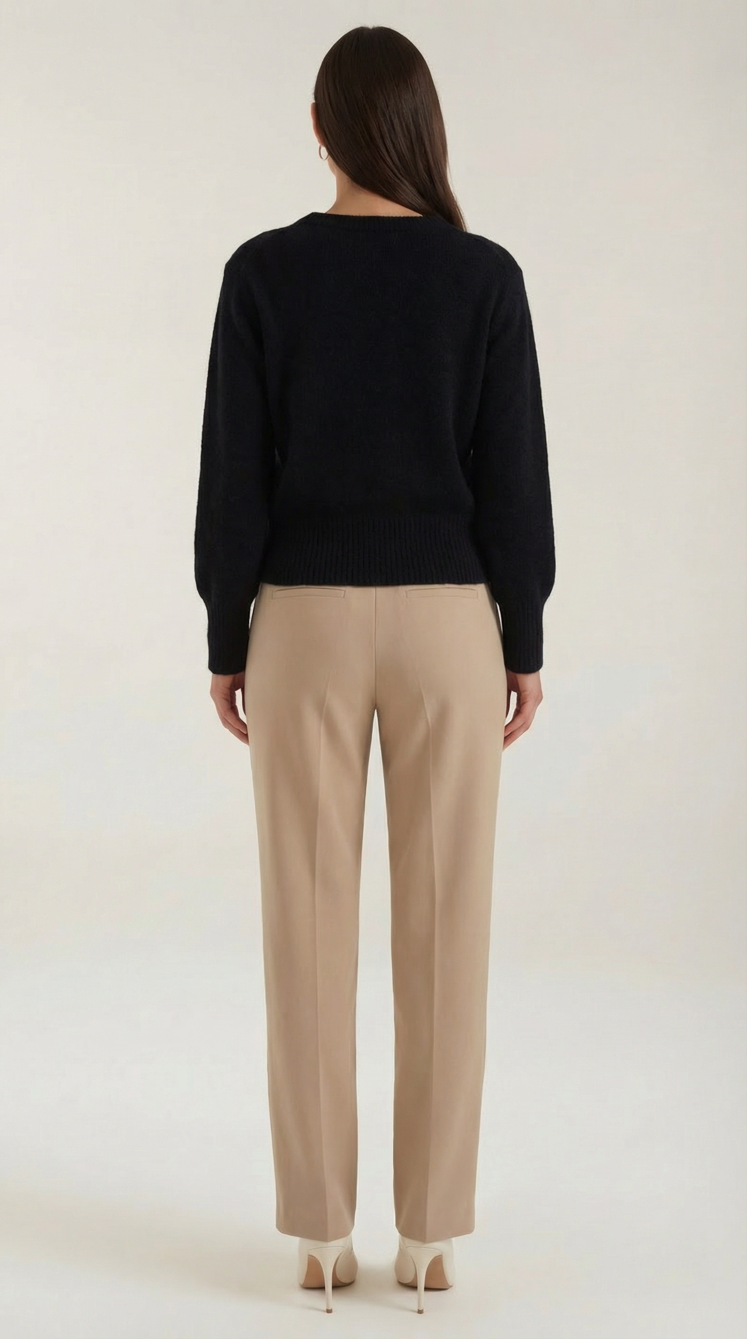 Crystal Fitted Knit Sweater