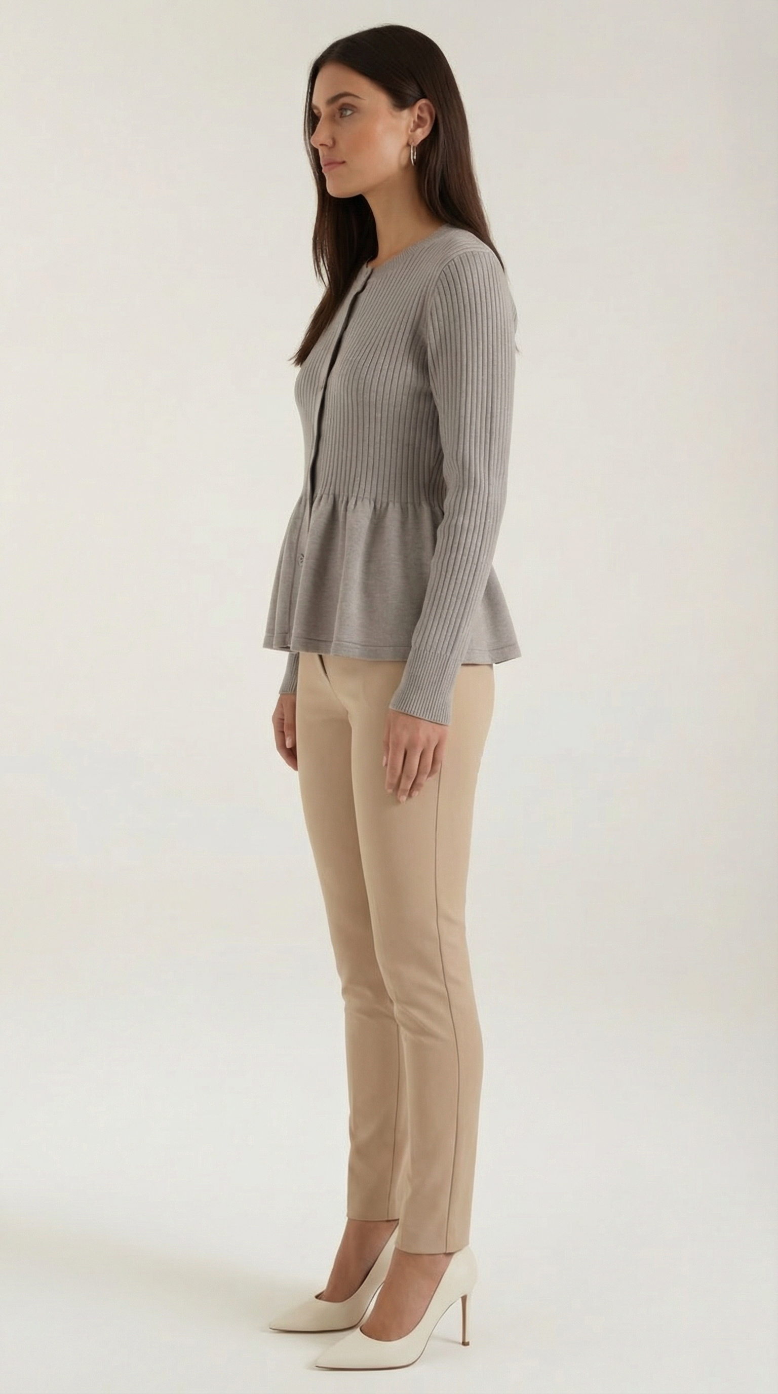 Diana Ruffled Button Cardigan