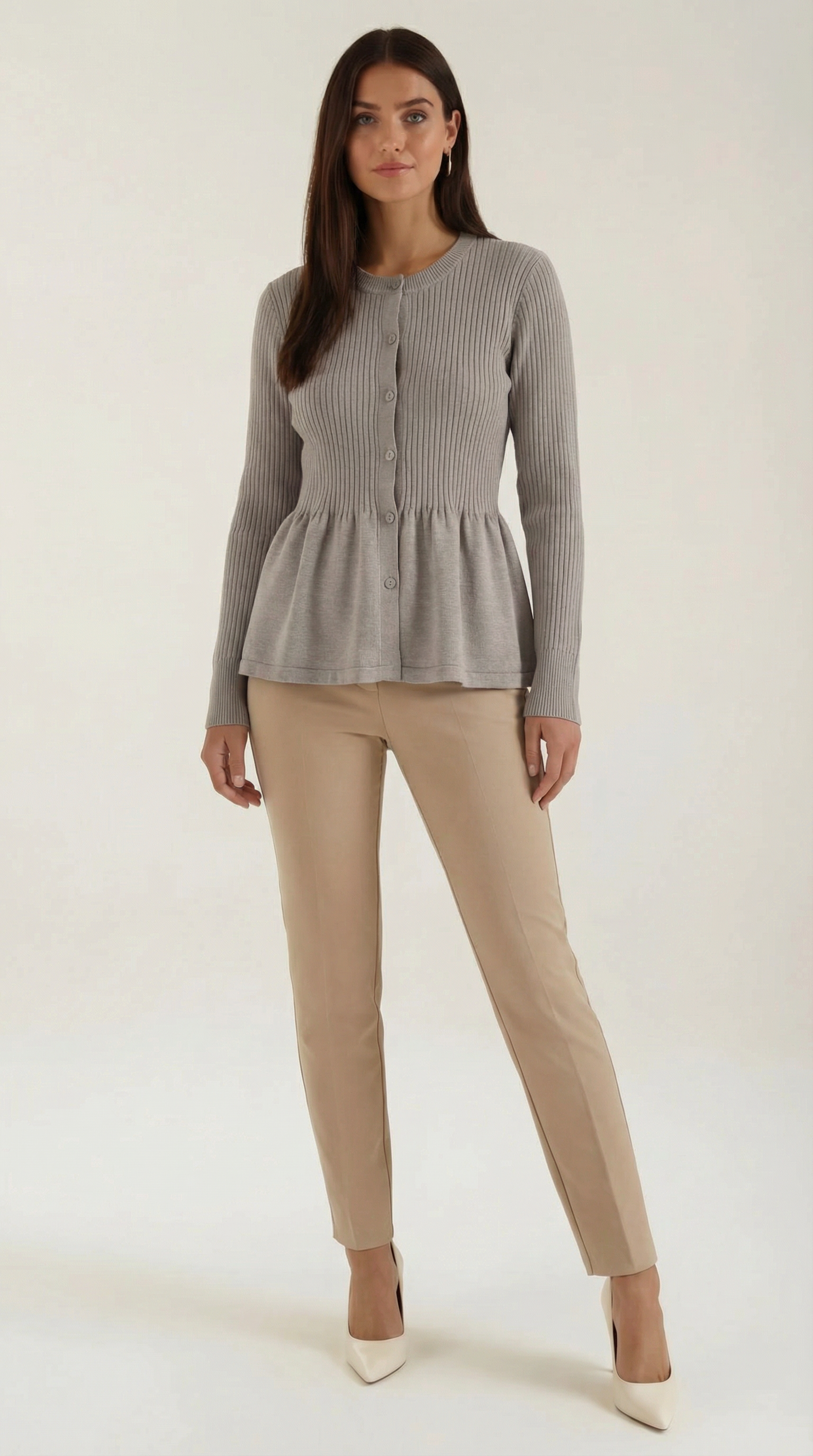 Diana Ruffled Button Cardigan