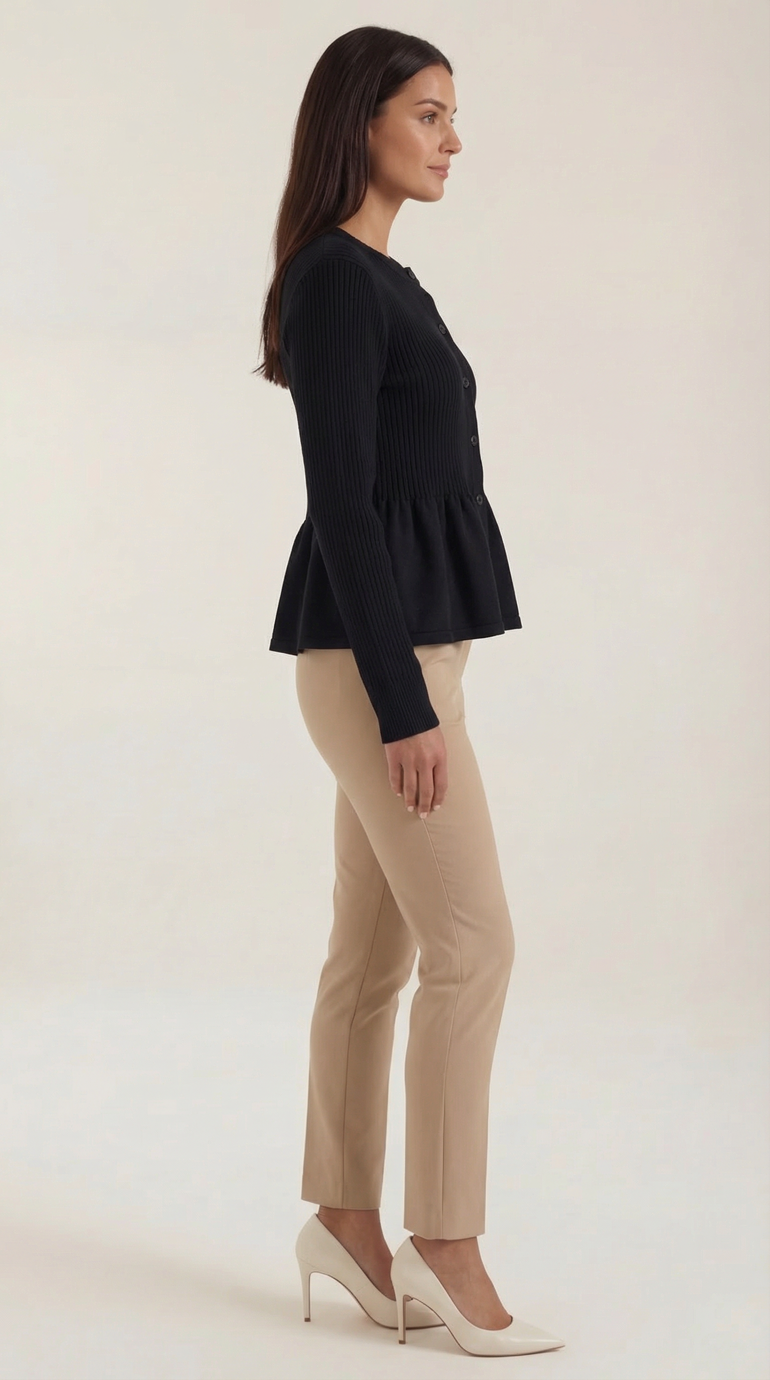 Diana Ruffled Button Cardigan