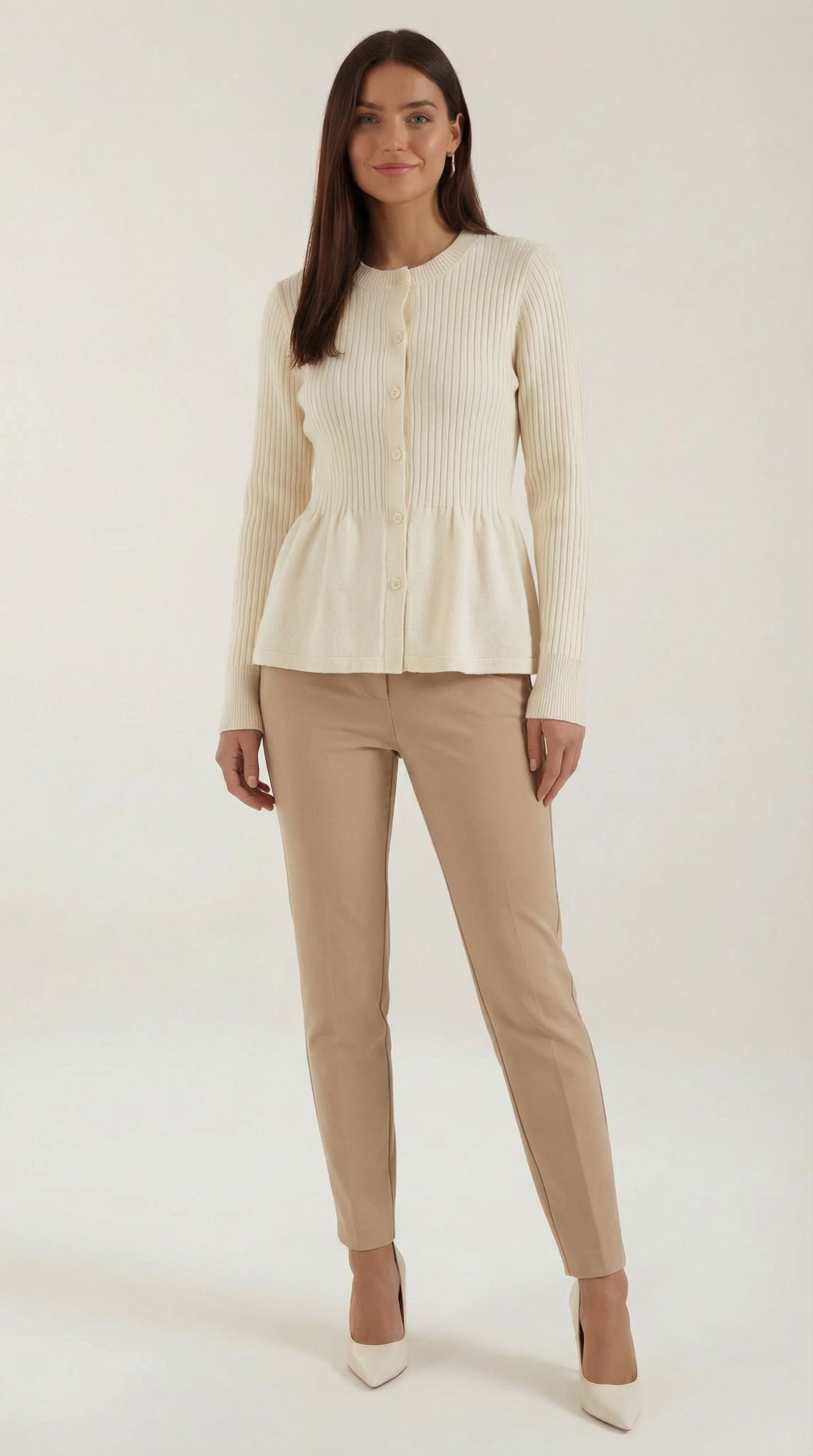 Diana Ruffled Button Cardigan