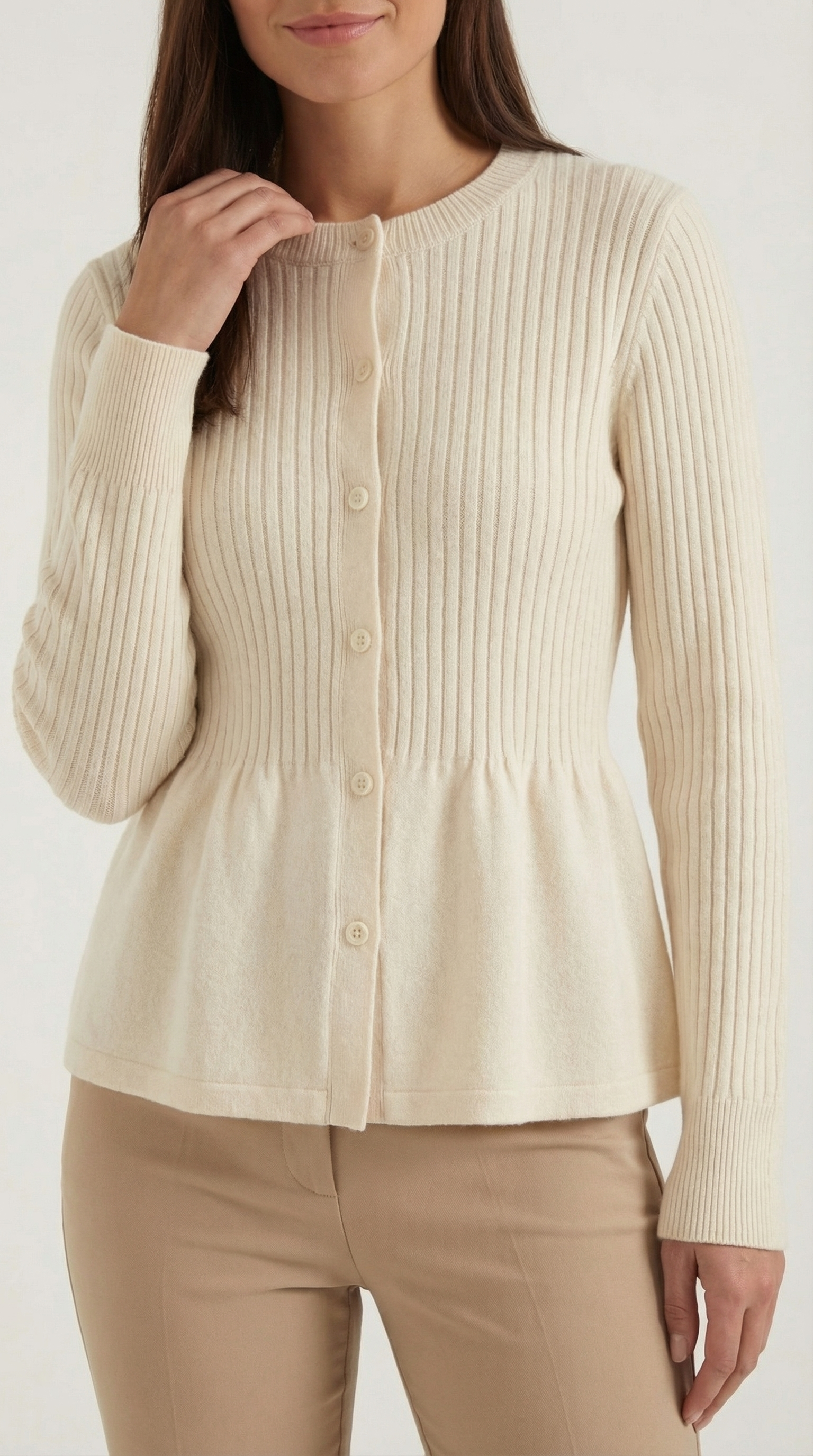 Diana Ruffled Button Cardigan