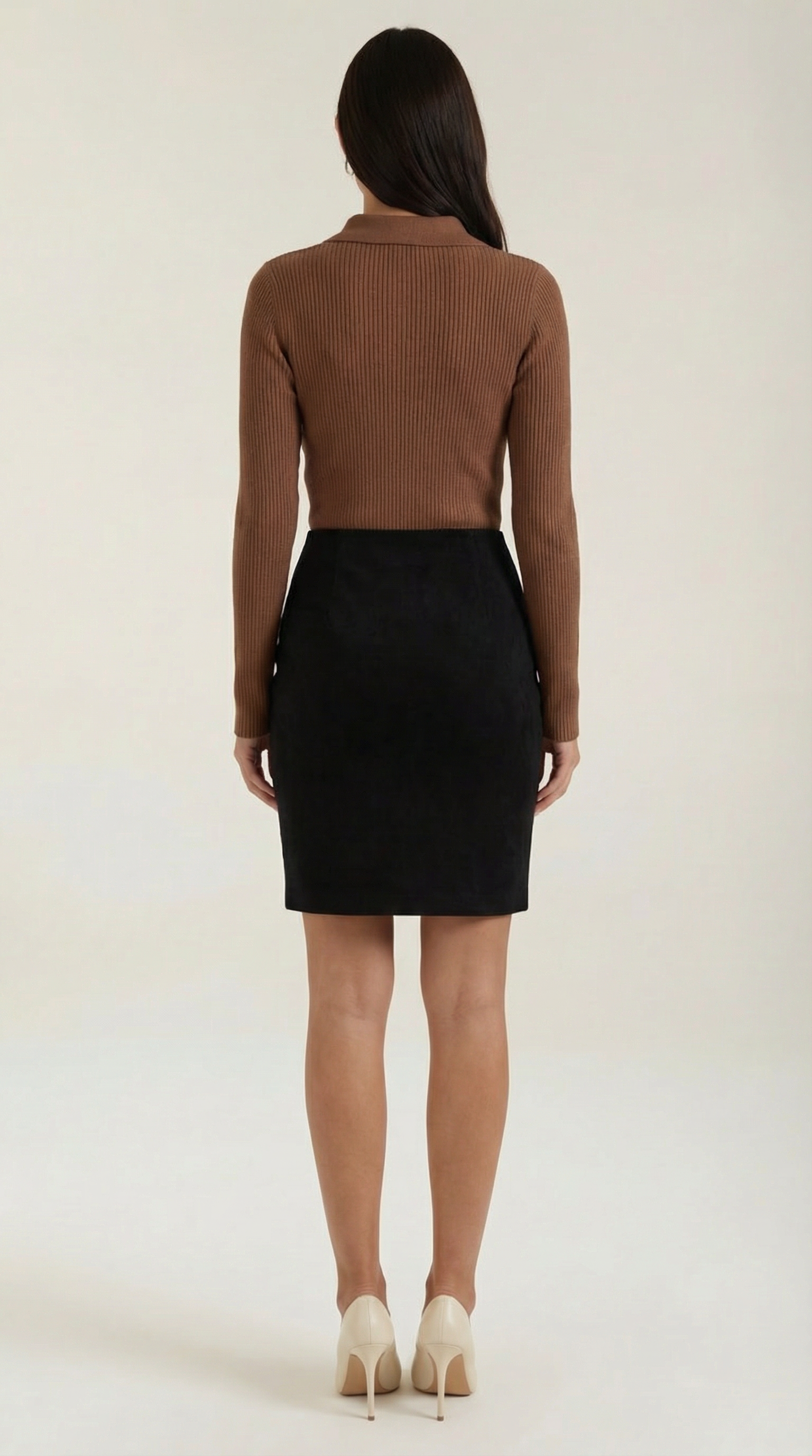 Gail long-sleeved wool sweater with collar