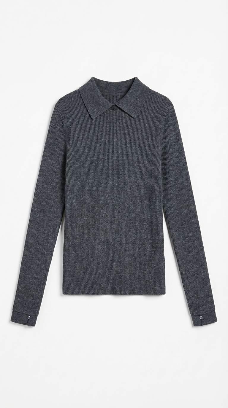 Gail long-sleeved wool sweater with collar