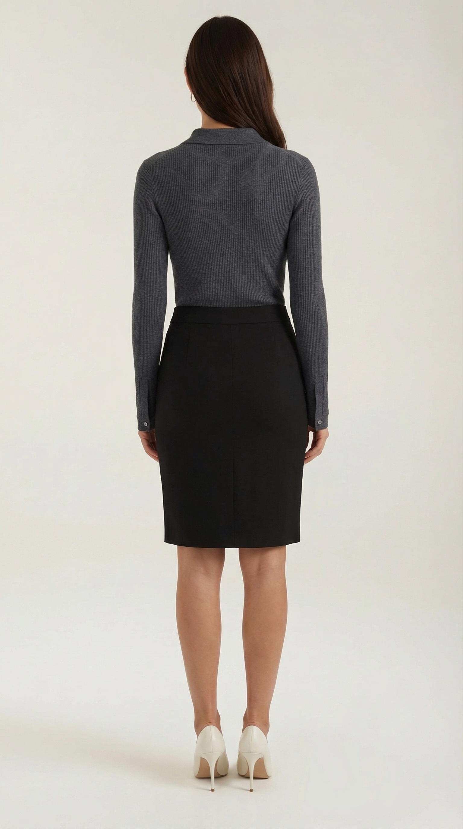 Gail long-sleeved wool sweater with collar