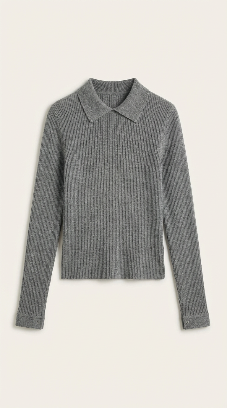 Gail long-sleeved wool sweater with collar