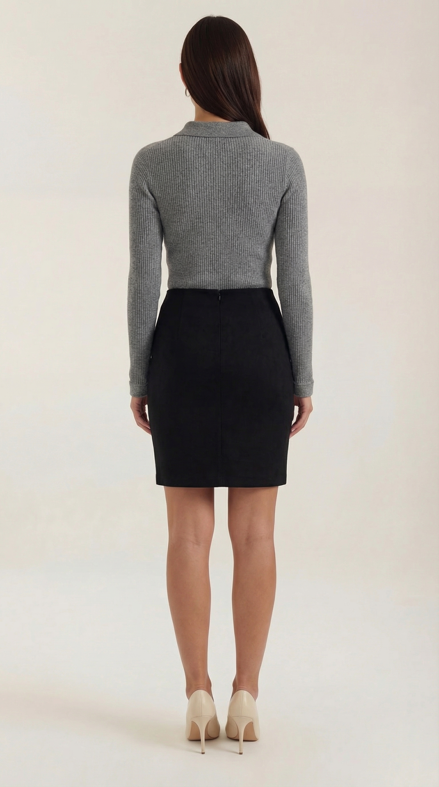 Gail long-sleeved wool sweater with collar