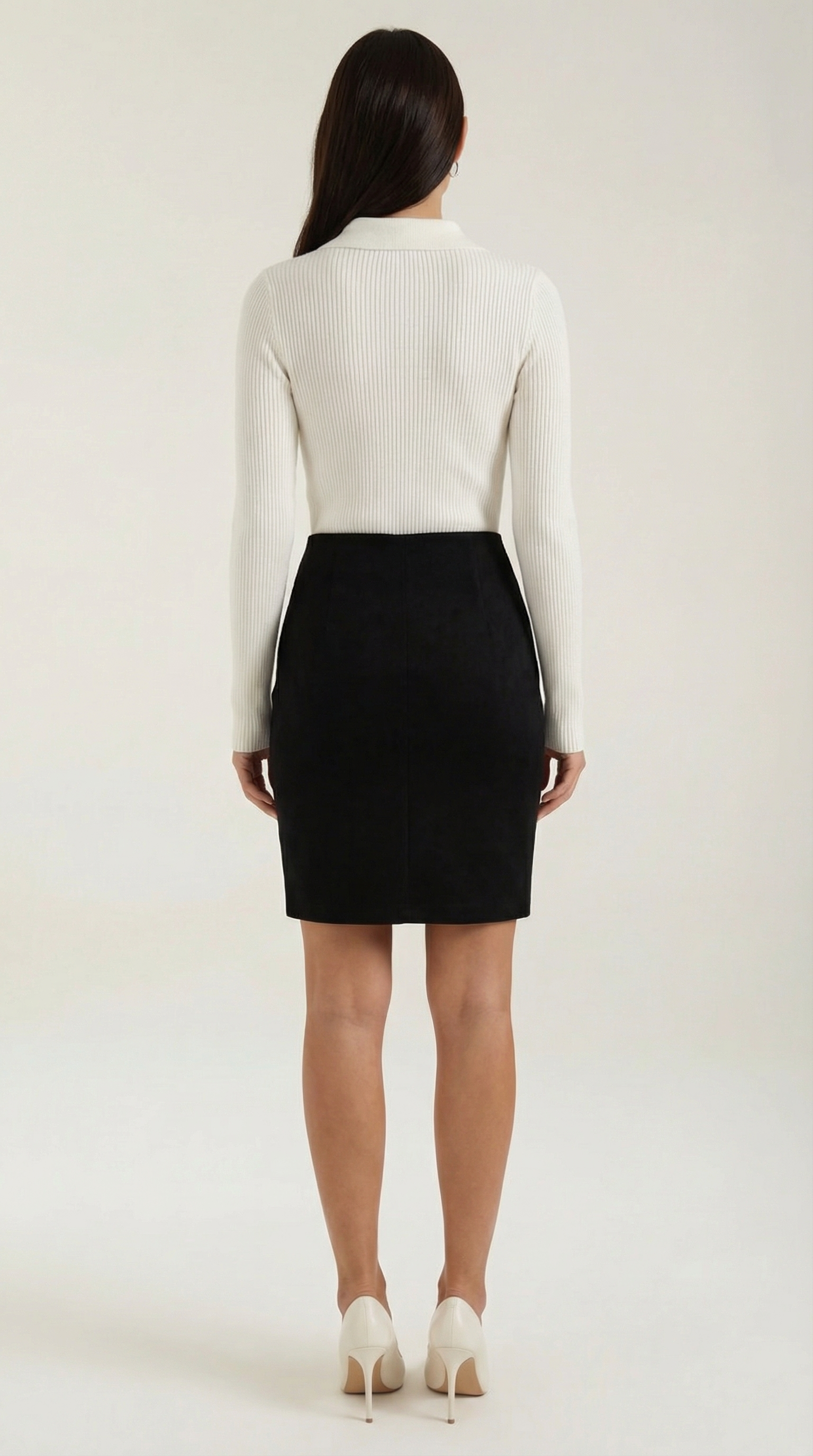 Gail long-sleeved wool sweater with collar