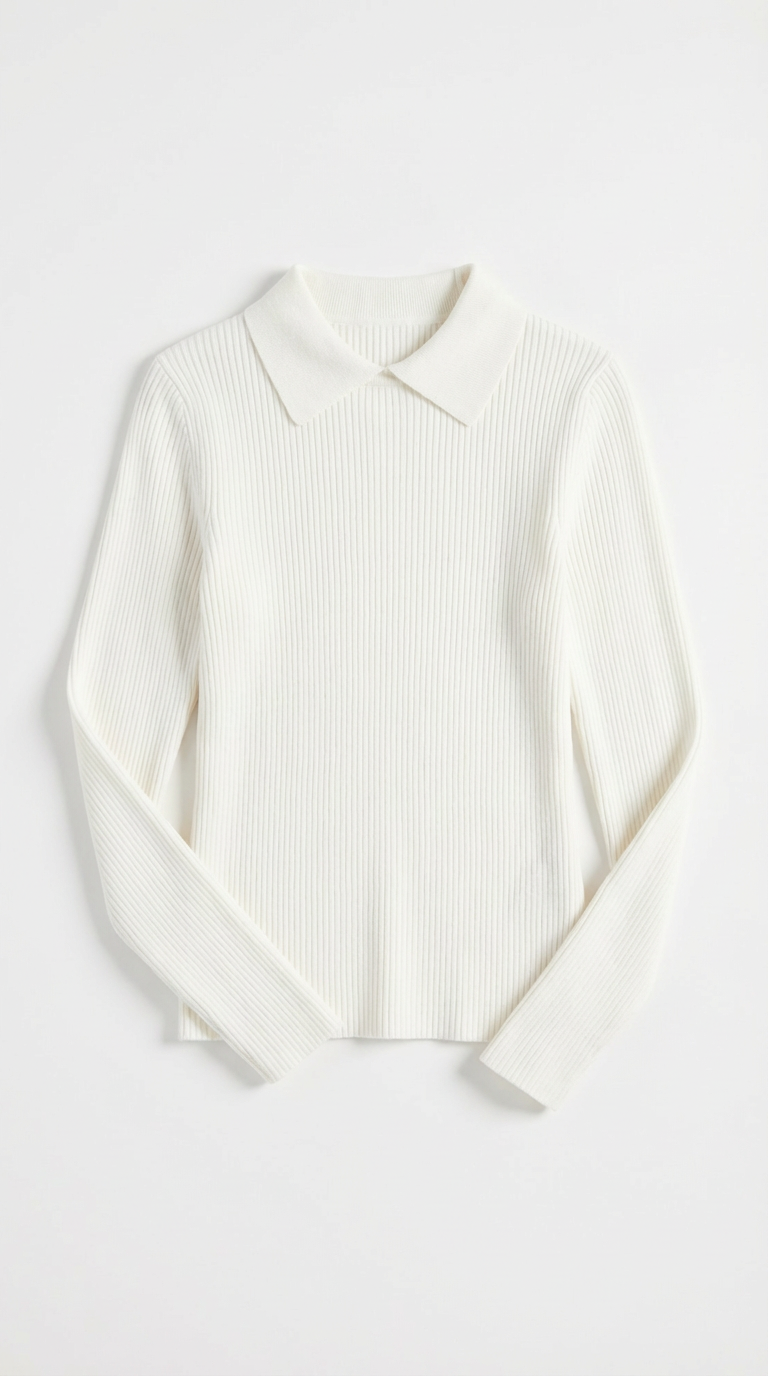 Gail long-sleeved wool sweater with collar