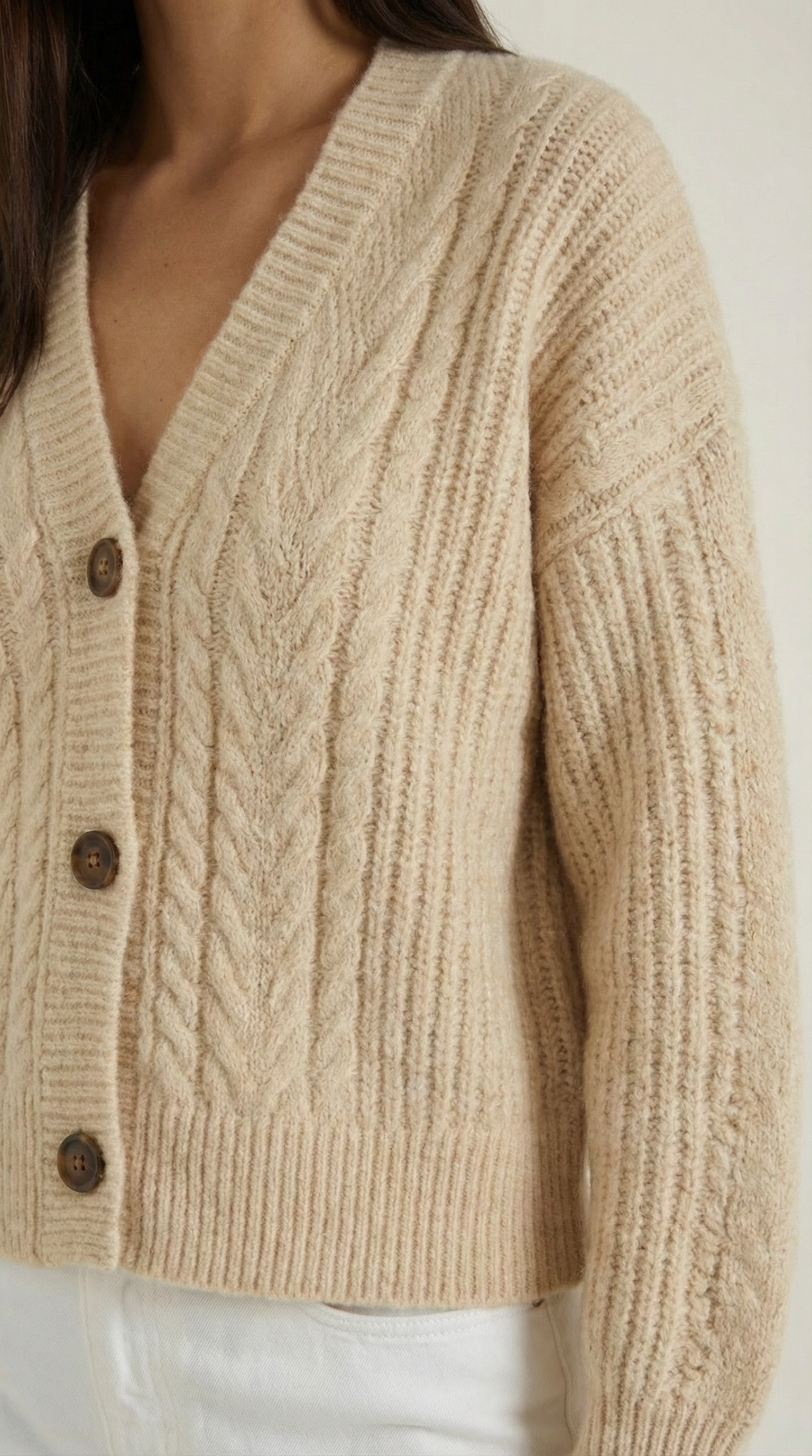 'Janet' Oversized Cable-Knit Sweater