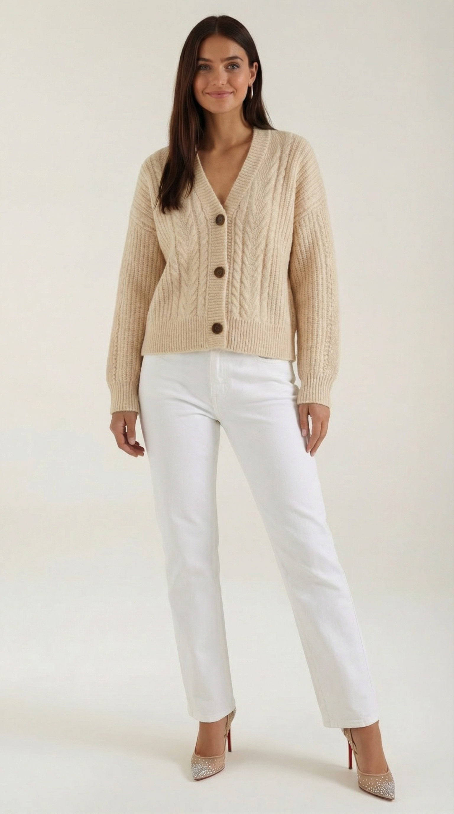 'Janet' Oversized Cable-Knit Sweater