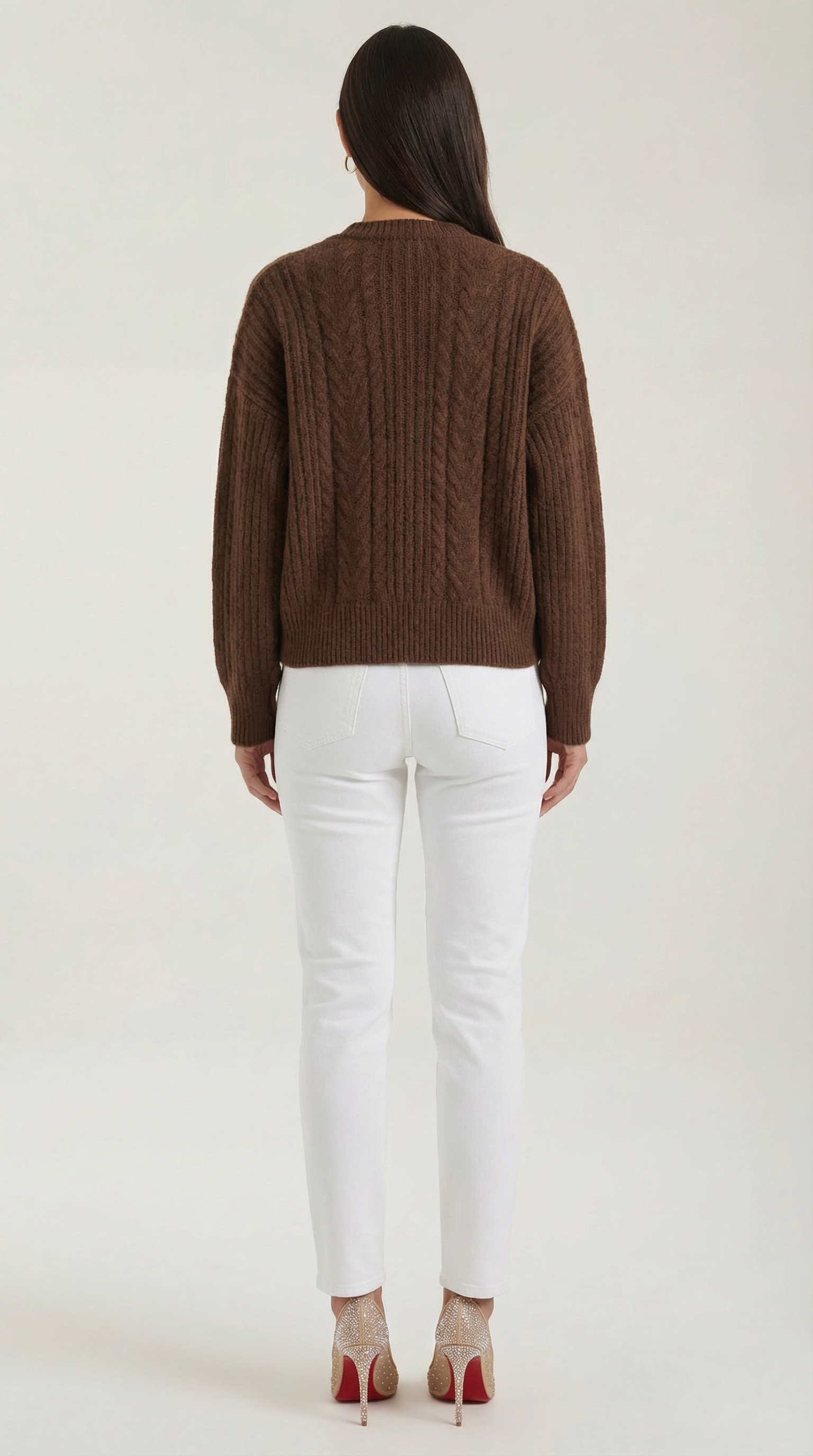'Janet' Oversized Cable-Knit Sweater