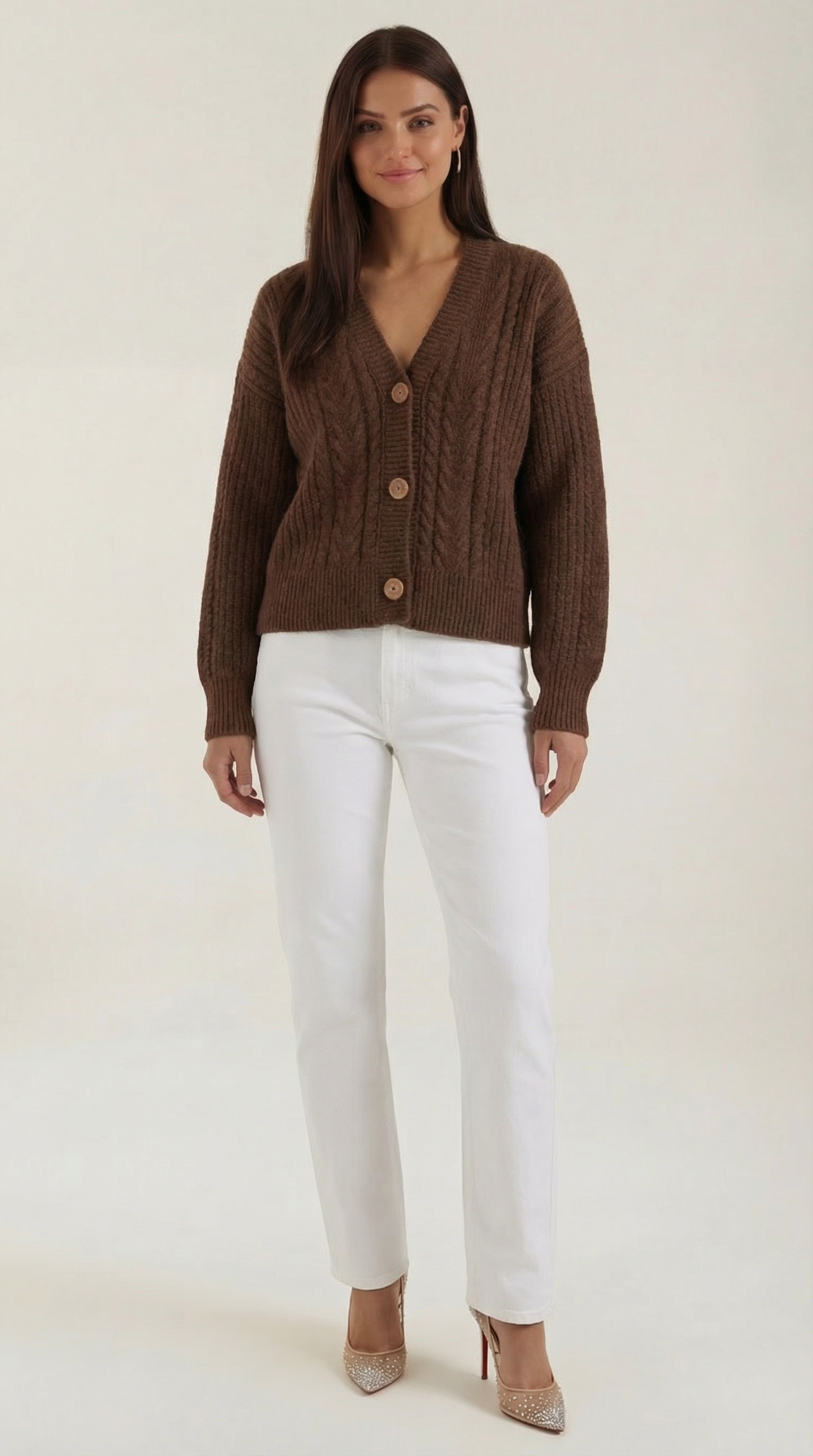 'Janet' Oversized Cable-Knit Sweater