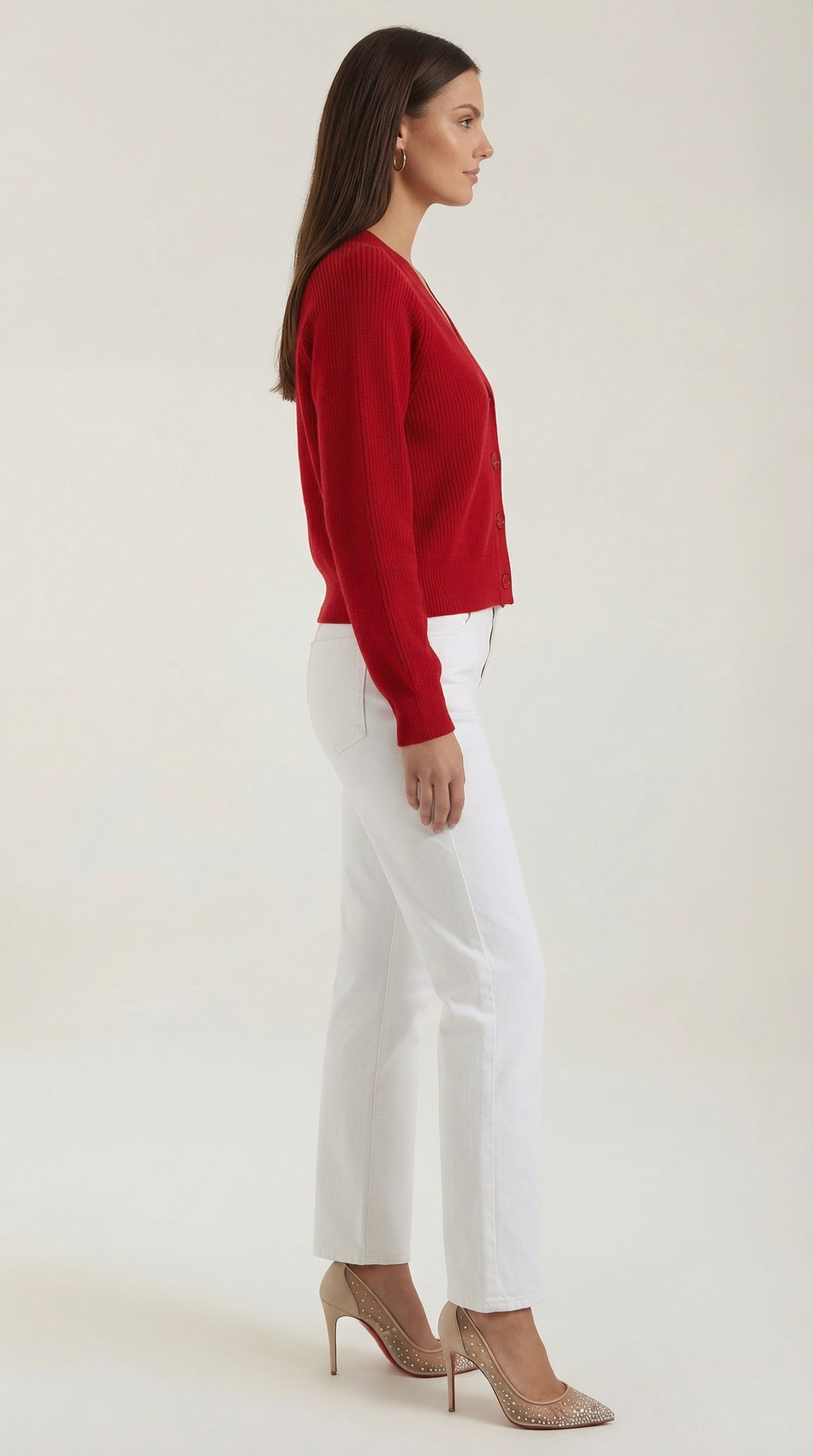 Jessica V-neck button-up cardigan