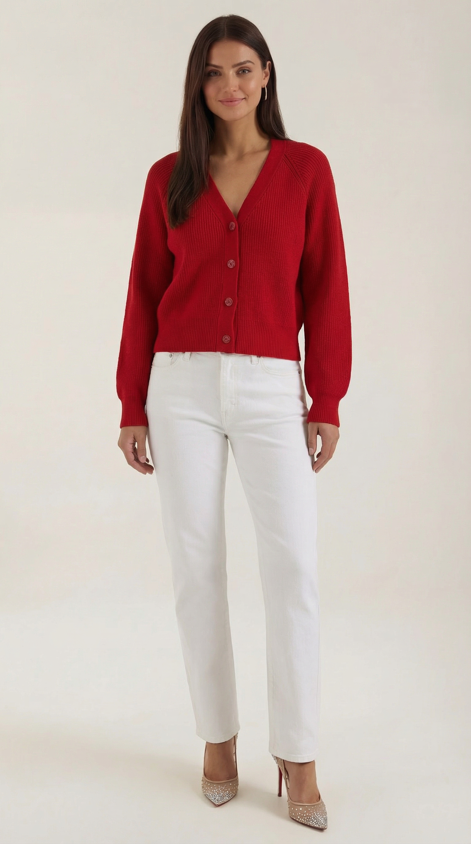 Jessica V-neck button-up cardigan