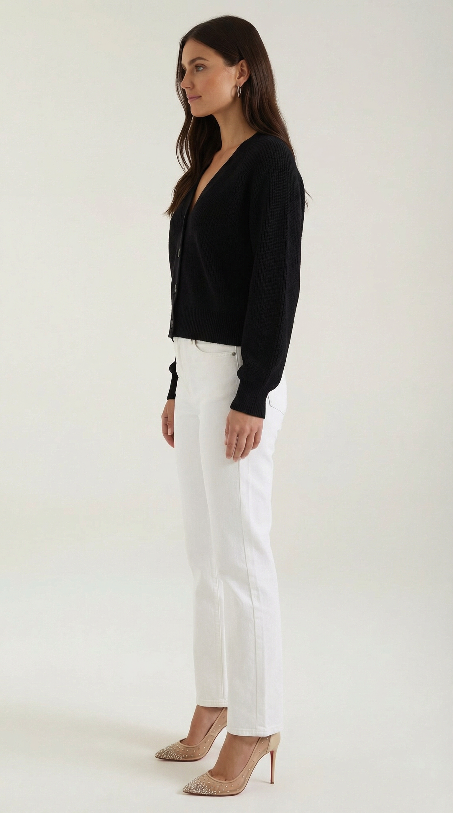 Jessica V-neck button-up cardigan