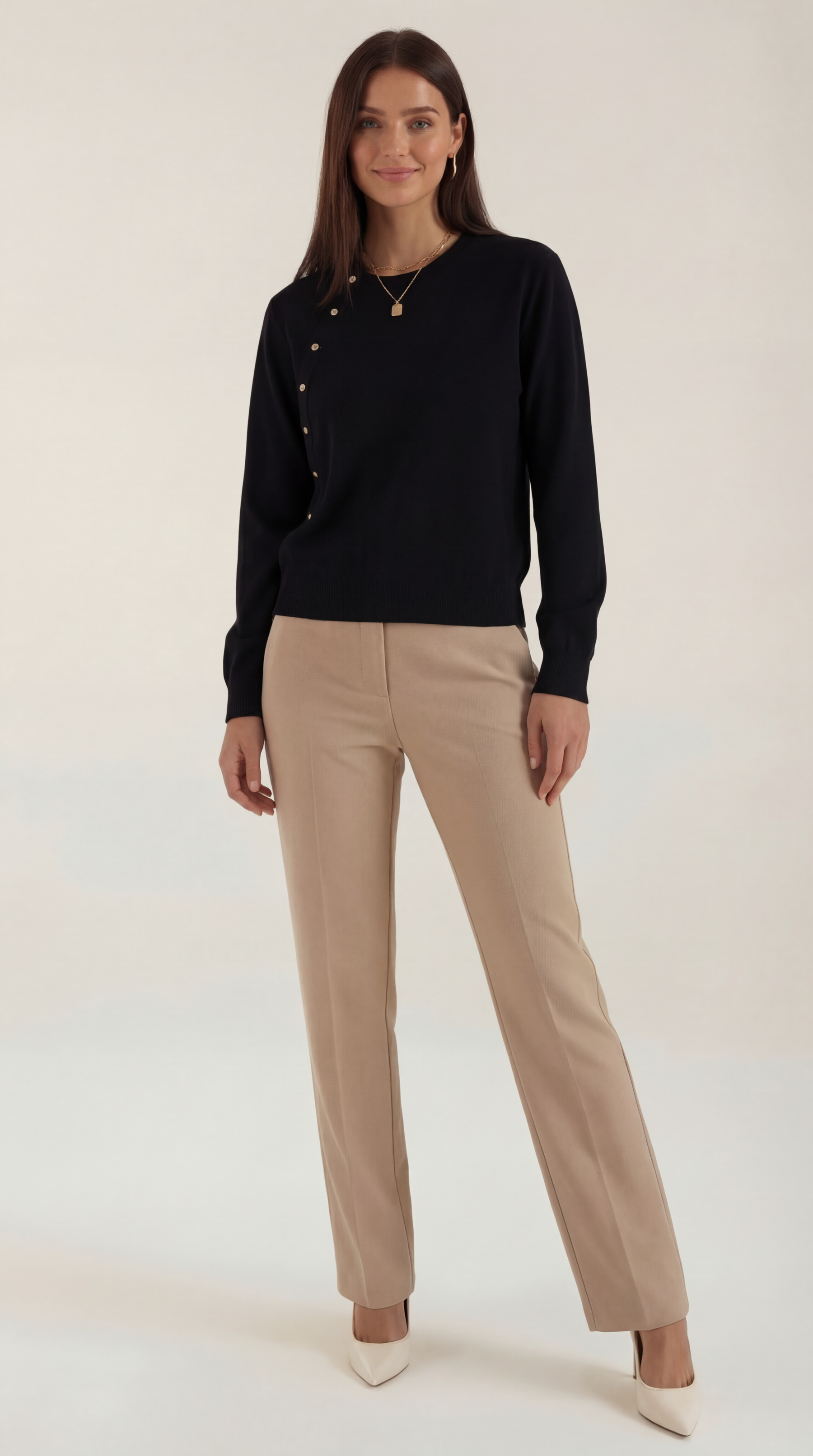 Wool Button-Down Top