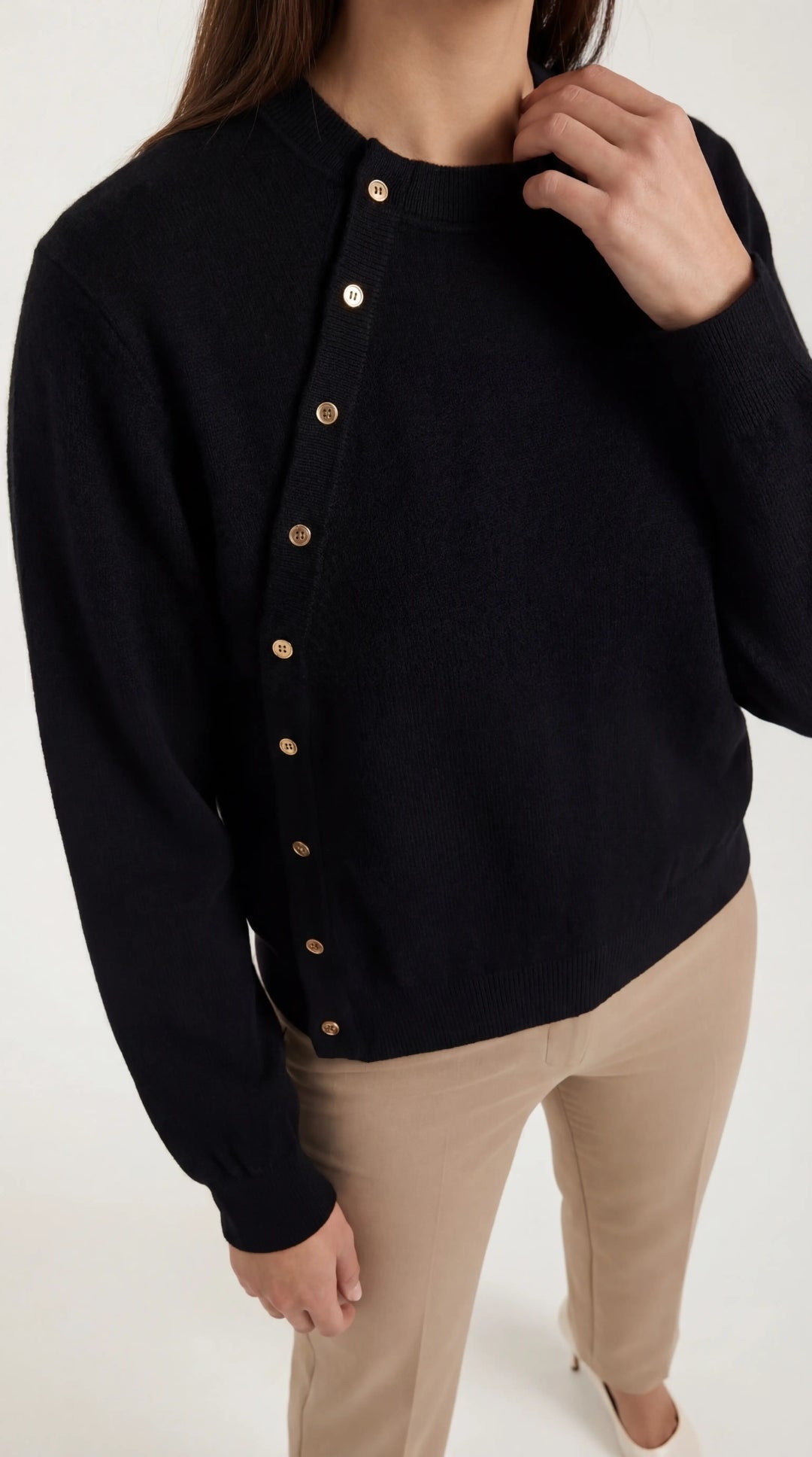 Wool Button-Down Top
