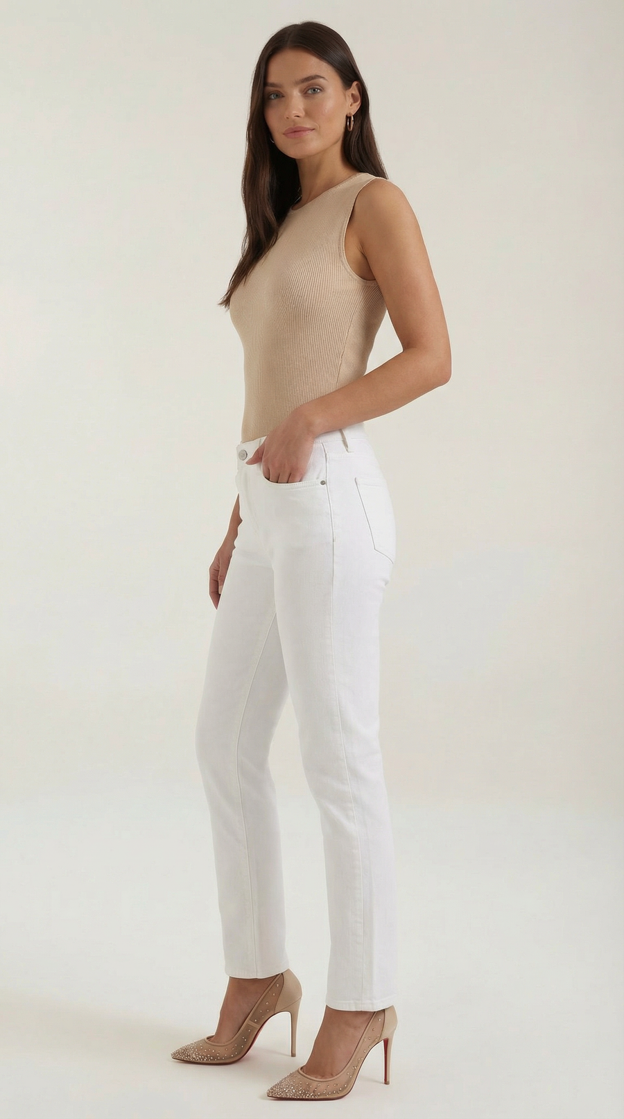 Ribbed Sleeveless Top Rain