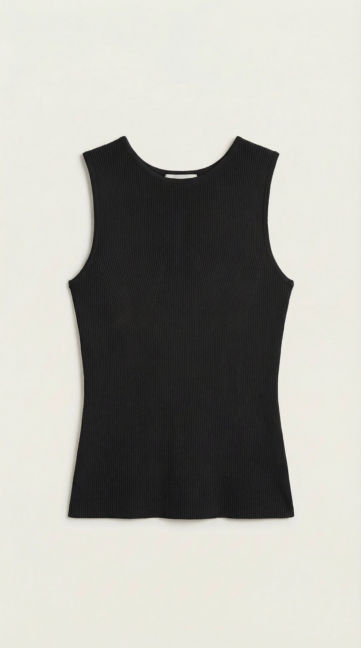 Ribbed Sleeveless Top Rain