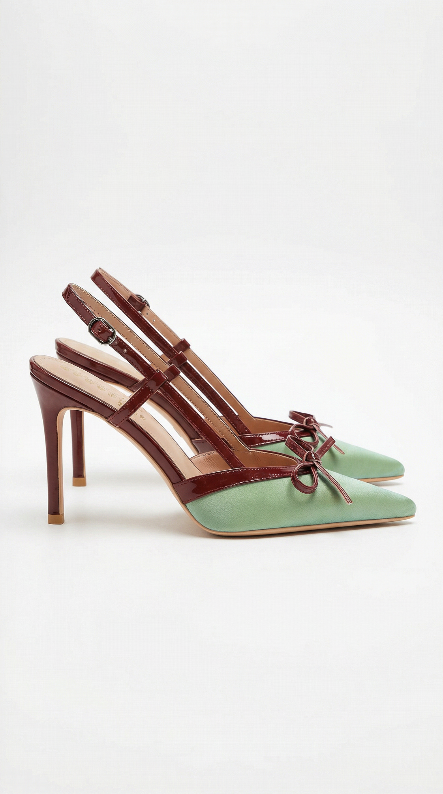 Rebecca Satin Heels with Bow Detail