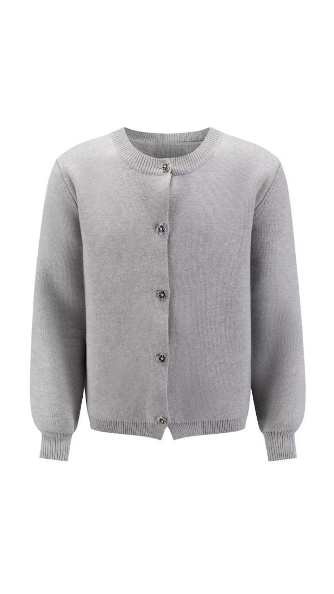 Knitted button-up cardigan