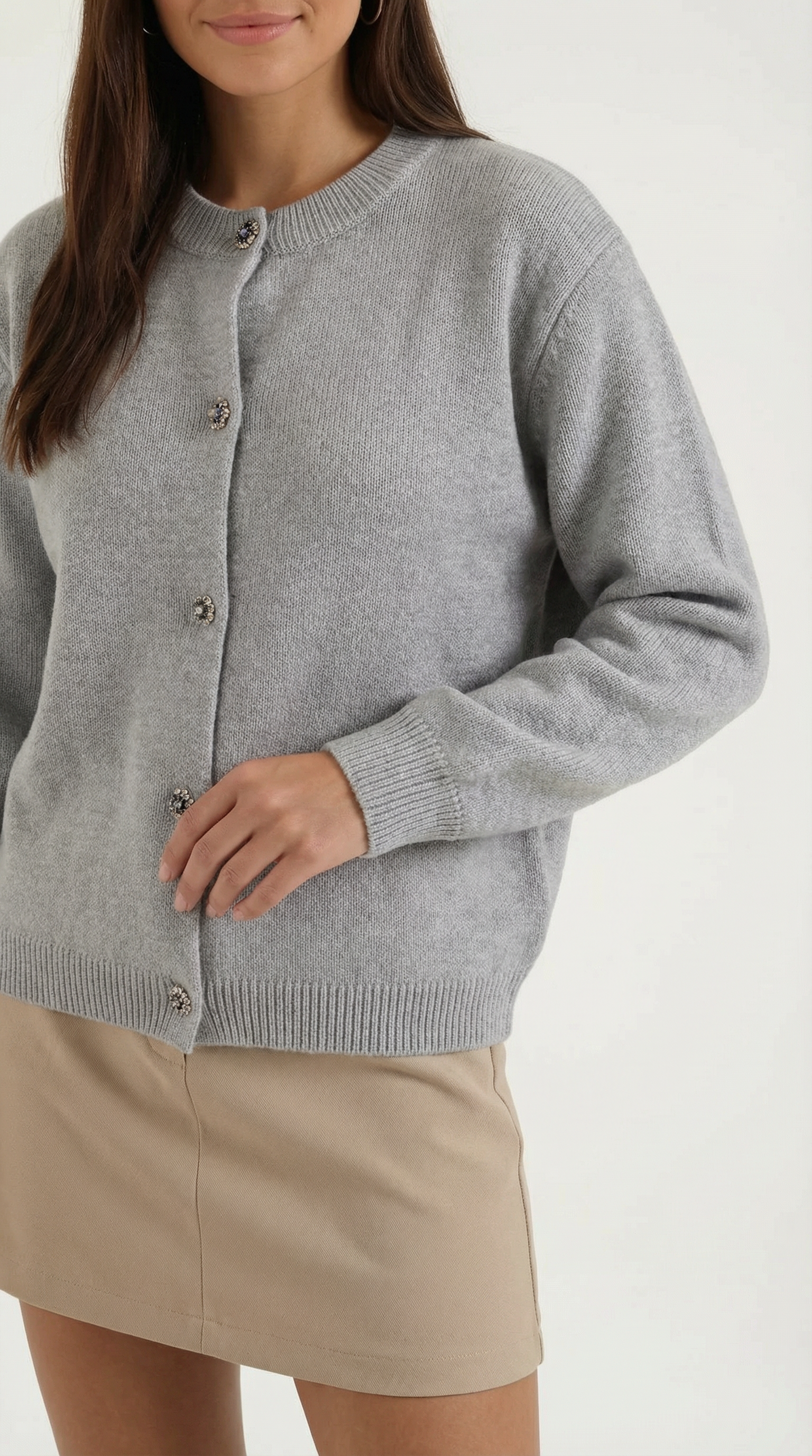 Knitted button-up cardigan
