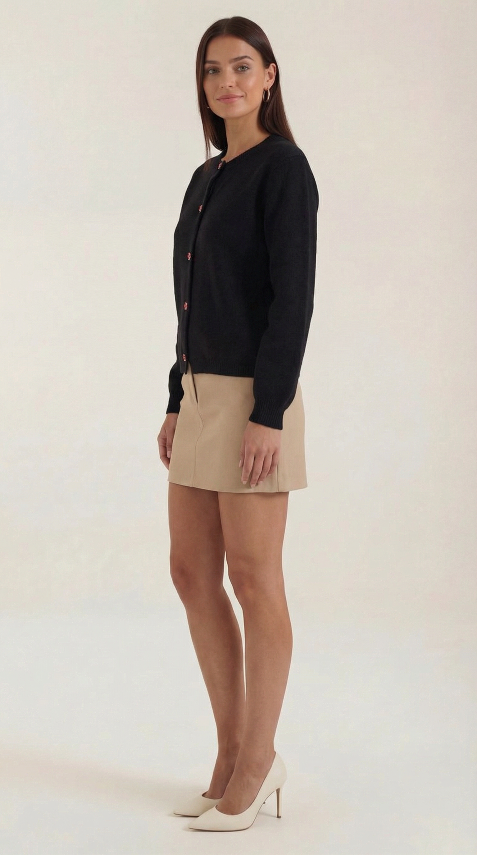 Knitted button-up cardigan