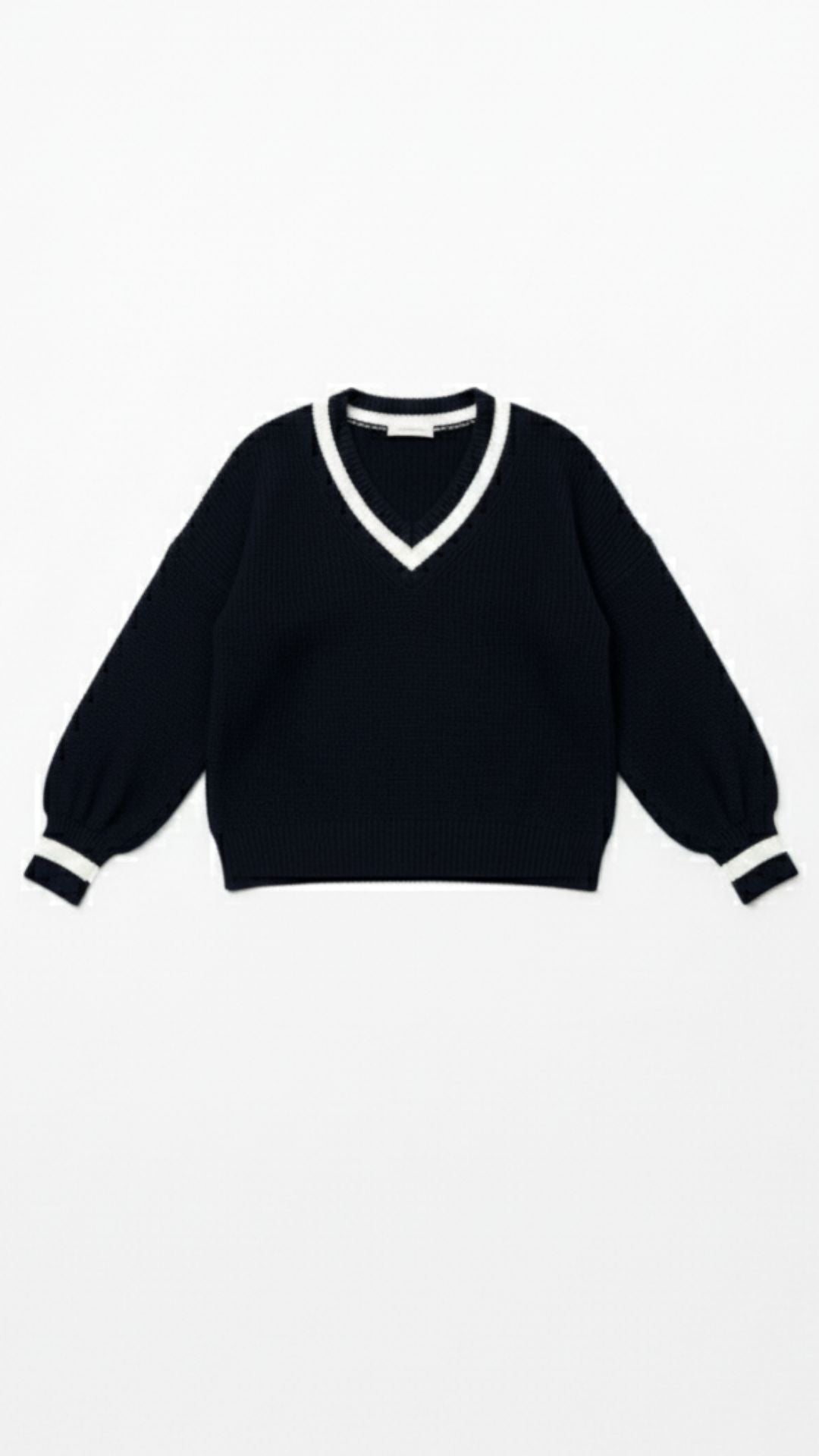 'Tina' knitted jumper with contrast accents