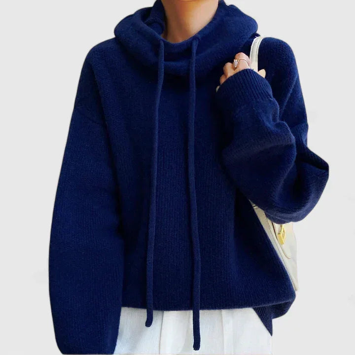 Marie | Suéter Acolchado con Cuello Alto y Capucha